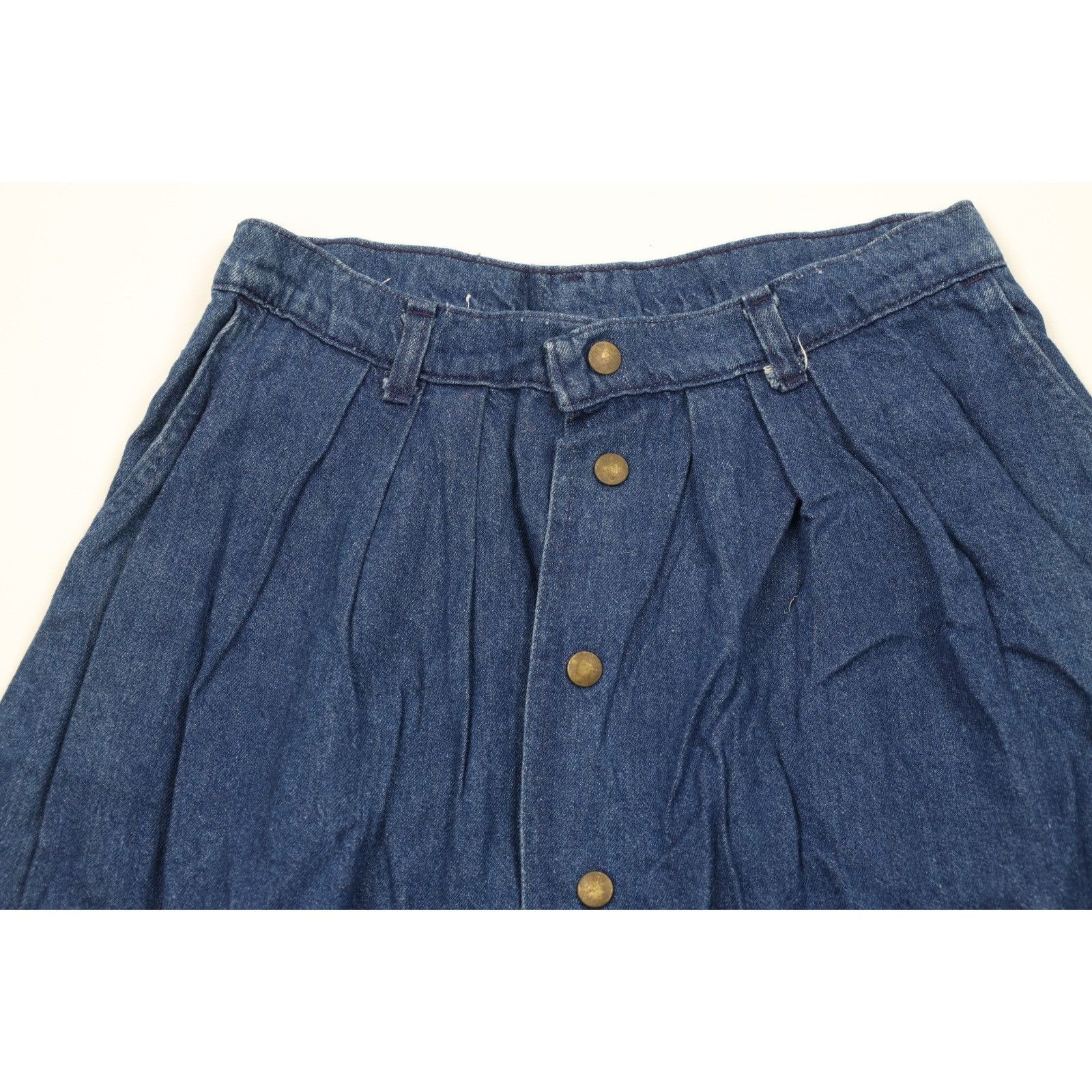 Vintage Deadstock Vintage 70s Streetwear Country Denim Skirt Size 36" / US 14 / IT 50 - 2 Thumbnail