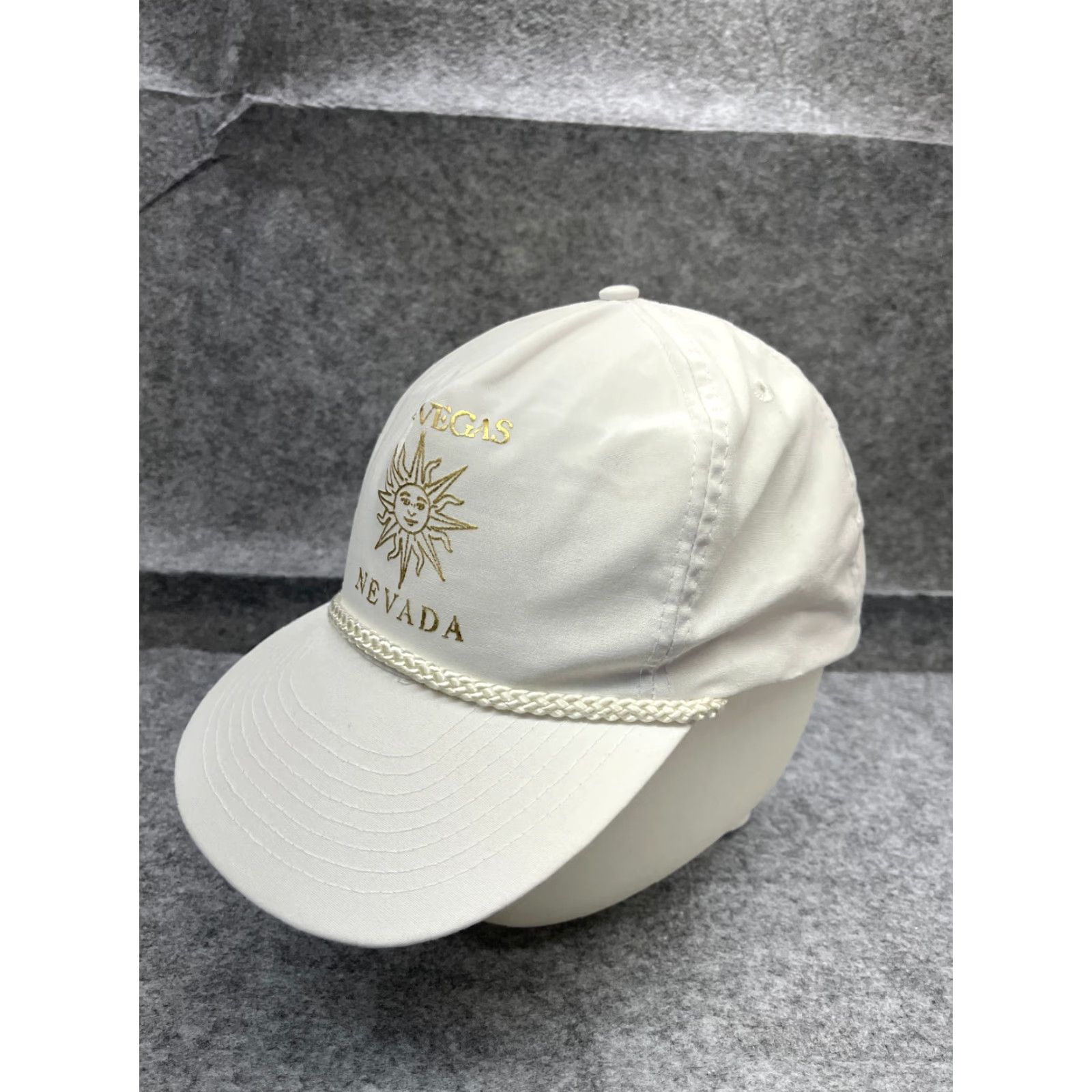 Vintage VINTAGE Las Vegas Nevada Hat Cap Snap Back Adult White Polyester Hatch Rope 90s Size ONE SIZE - 4 Thumbnail