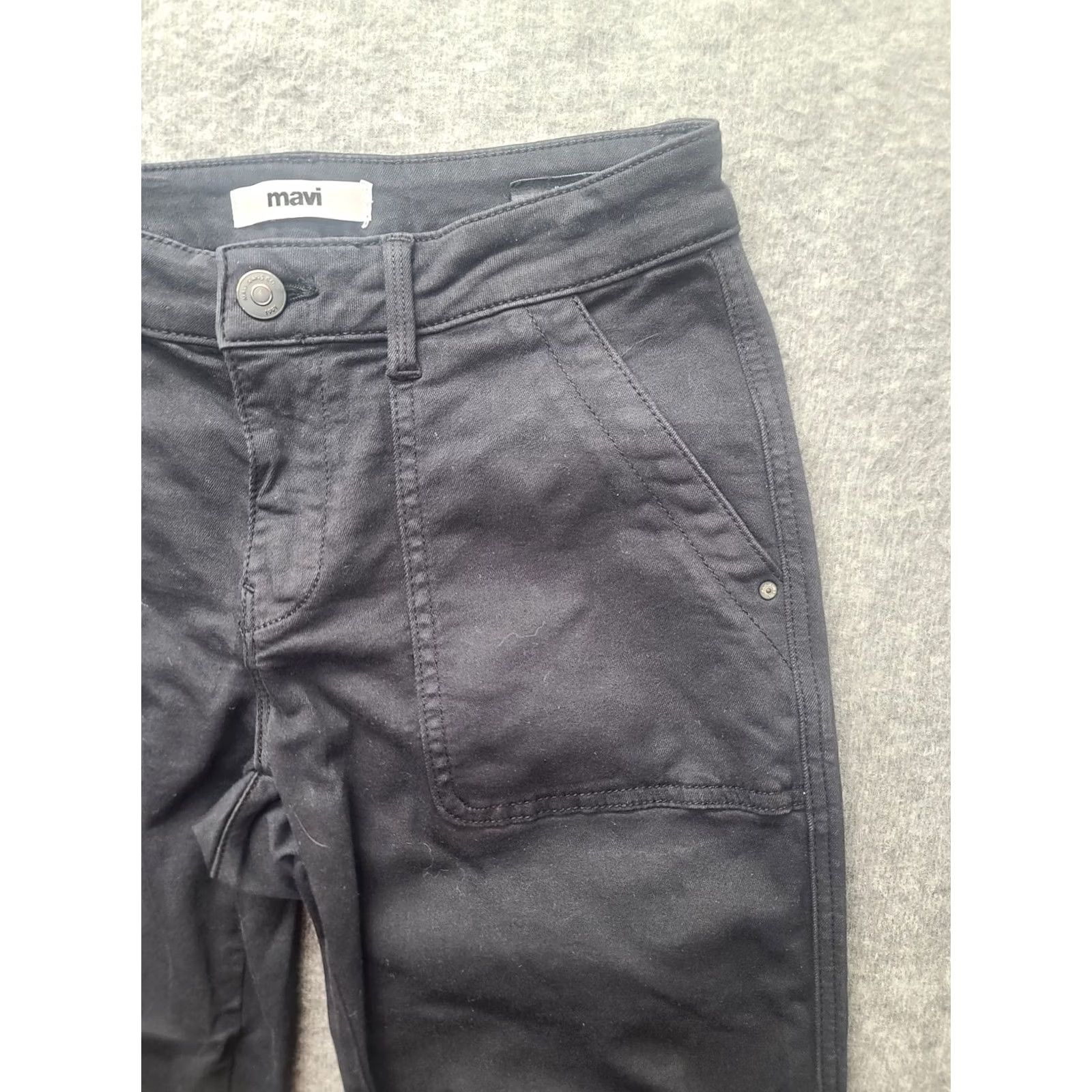 Mavi Mavi Pants Womens 26x29 Slim Cargo Utility Ankle Zip Pockets Mid Rise Twill Black Slim Fit Regular Size 26" / US 2 / IT 38 - 7 Thumbnail