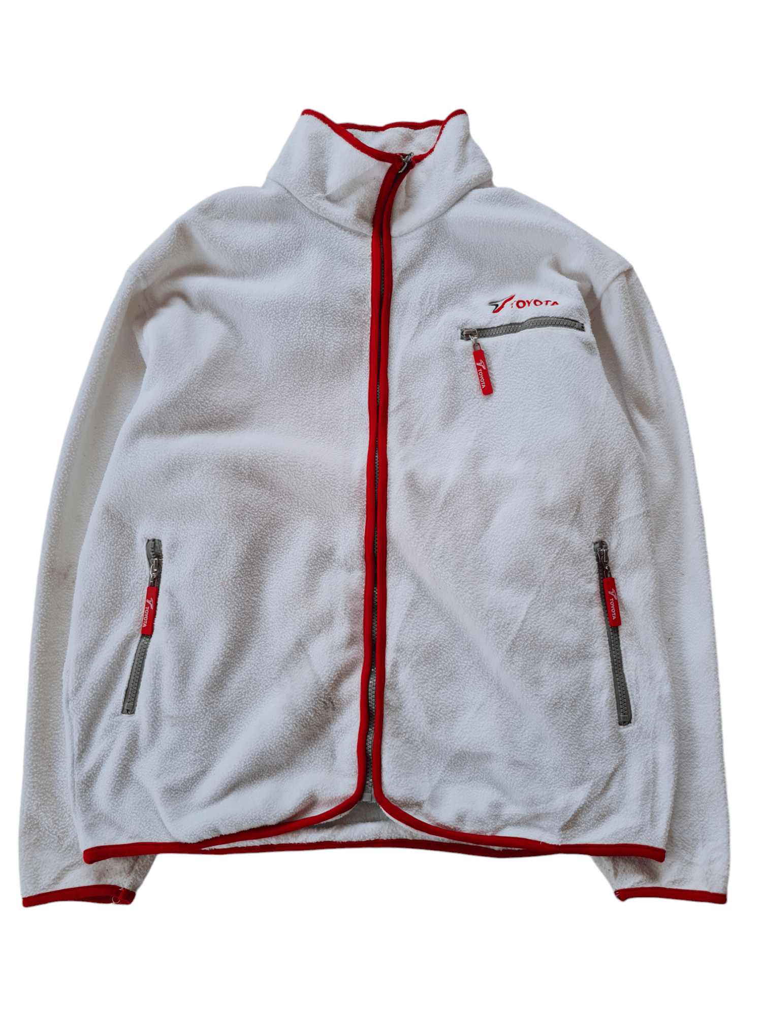 Japanese Brand × Vintage Vintage Toyota Fleece Jacket Zipper Size US L / EU 52-54 / 3 - 1 Thumbnail