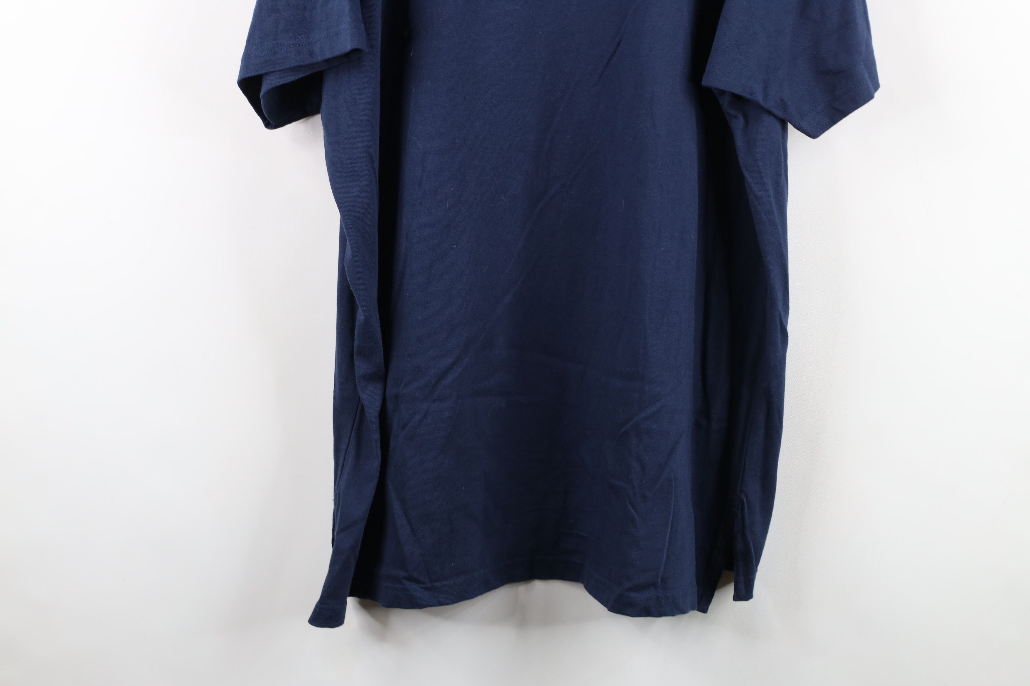 Vintage Vintage 90s Y2K Streetwear Baggy Pocket T-Shirt Navy Cotton Size US M / EU 48-50 / 2 - 12 Thumbnail