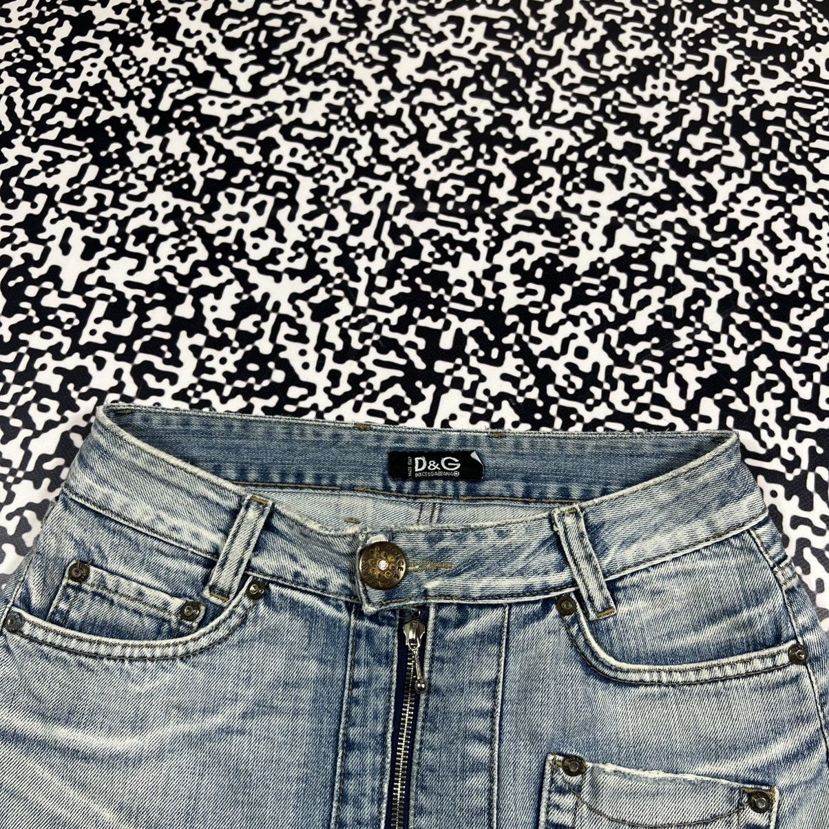 Dolce & Gabbana Vintage 90s D&G Dolce Gabbana Denim Mini Skirt Retro Luxury Size 28" / US 6 / IT 42 - 8 Thumbnail
