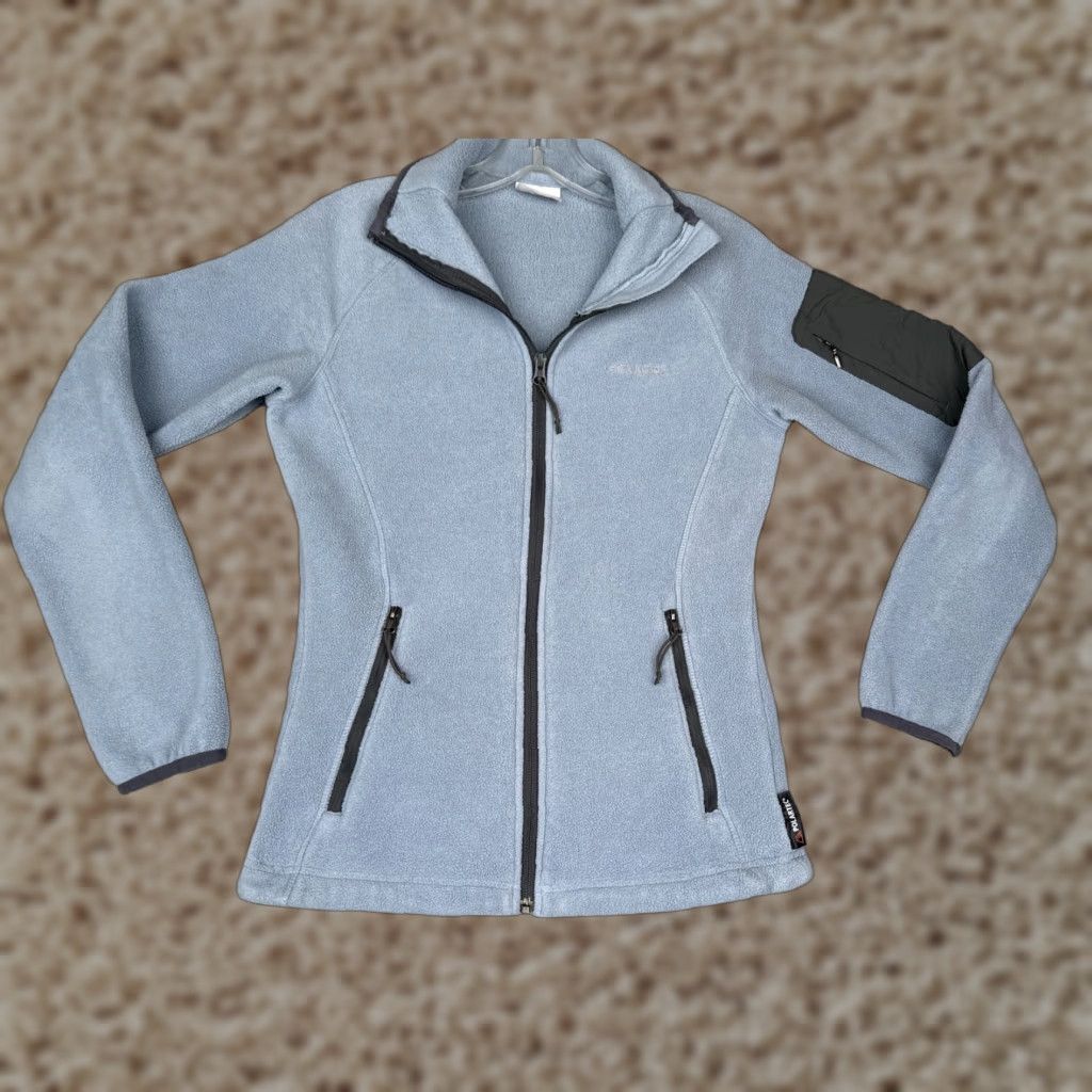 Vintage Columbia Jacket Women XS Fleece Blue Full Zip Lightweight Poly/Polyester Polartec Outdoor All Seasons Casual Urban Style, Regular Fit Size XS / US 0-2 / IT 36-38 - 1 Thumbnail