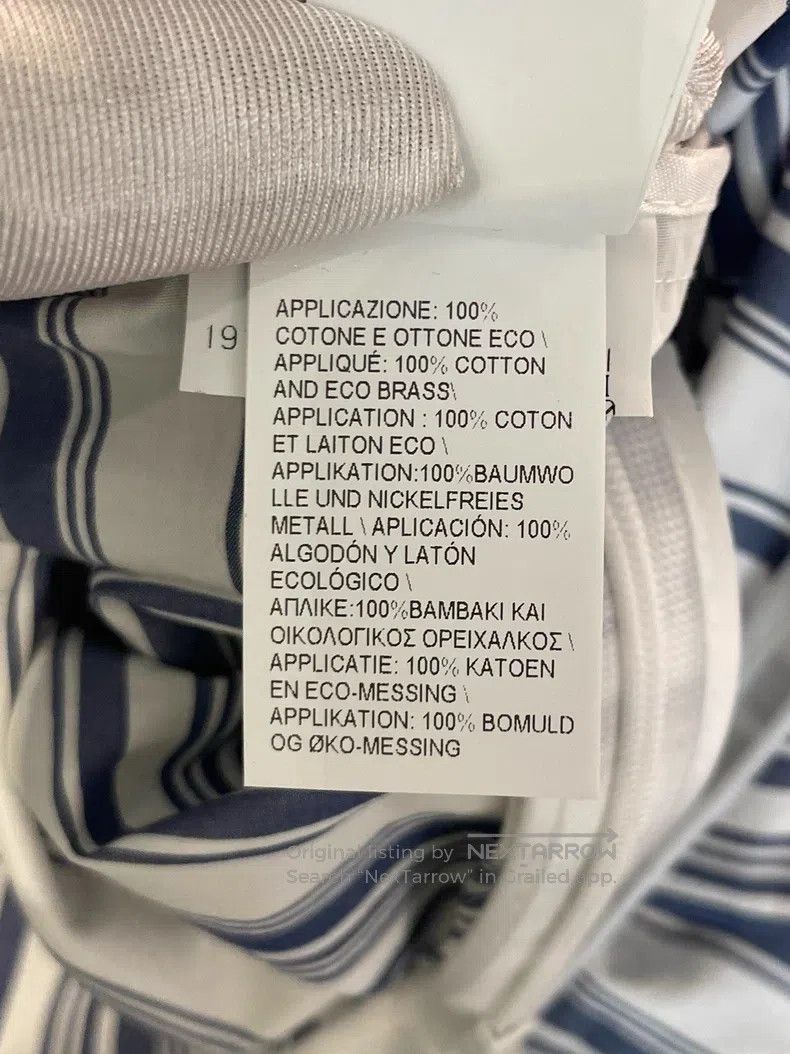 Brunello Cucinelli Brunello Cucinelli Blue Striped Cotton Dress Size M / US 6-8 / IT 42-44 - 5 Thumbnail