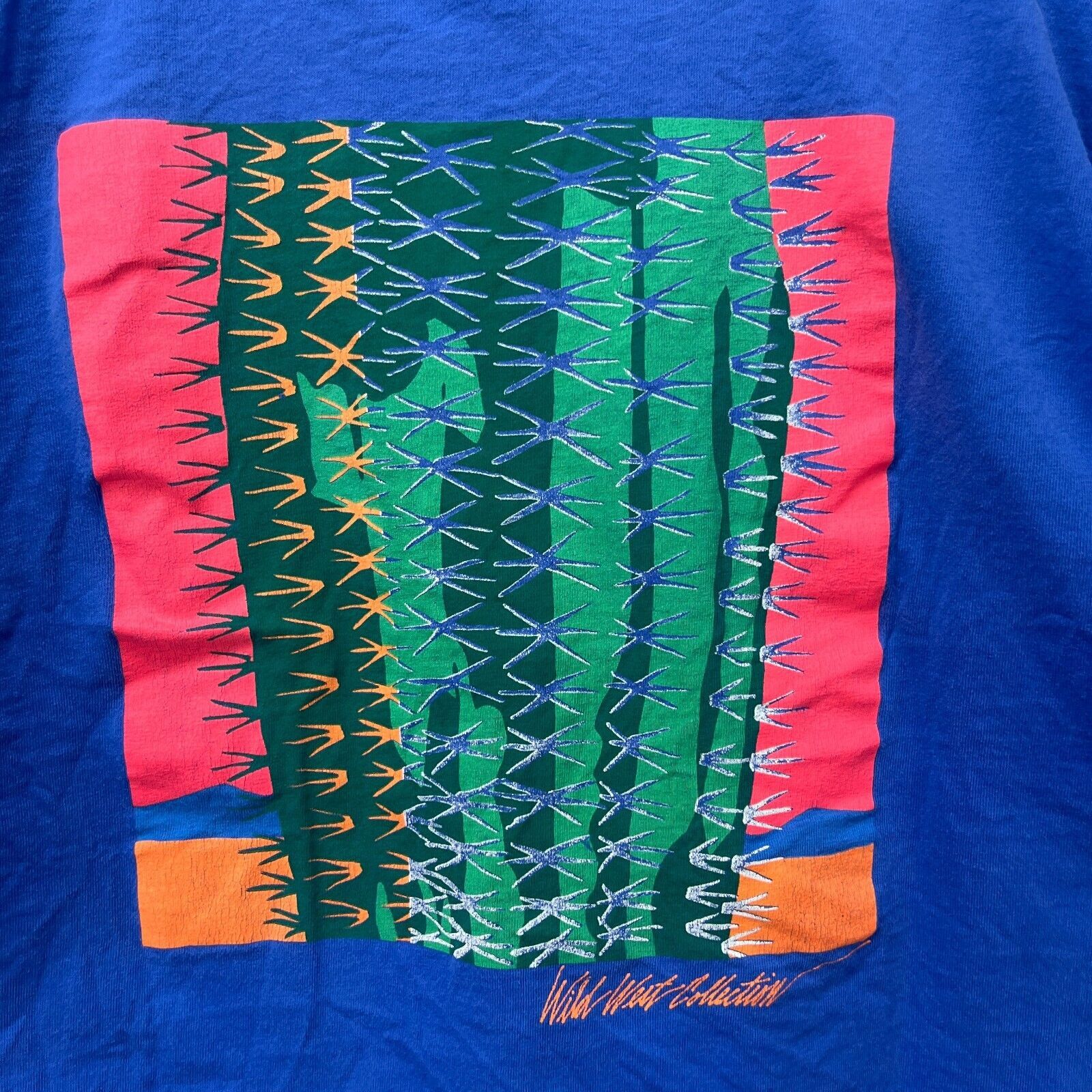 Marlboro × Vintage Vintage 90s Marlboro Neon Cactus Wild West Pocket T-Shirt XL Size US XL / EU 56 / 4 - 12 Thumbnail