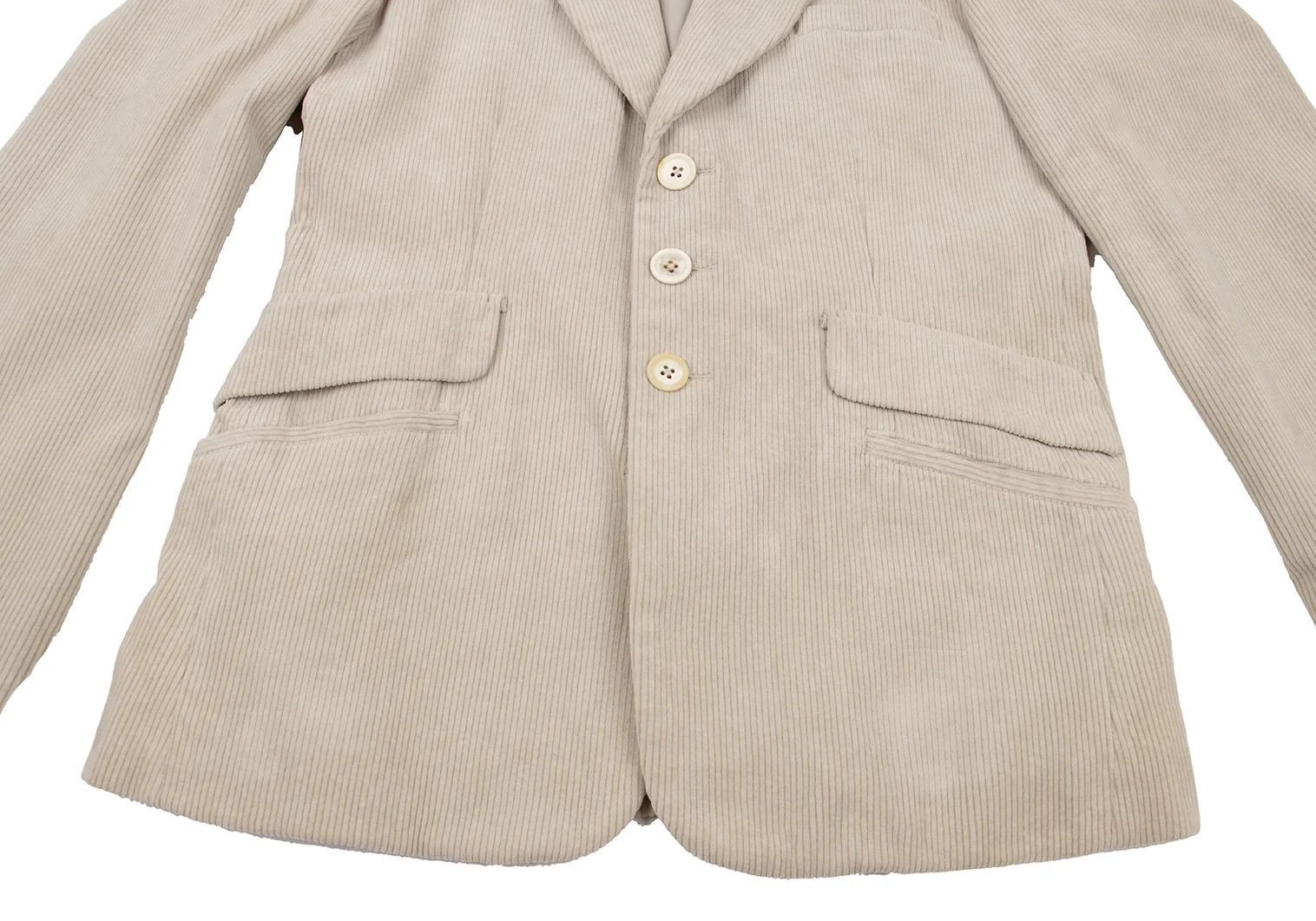 Yohji Yamamoto Yohji Yamamoto Corduroy 3B Jacket Beige M Size US M / EU 48-50 / 2 - 10 Thumbnail
