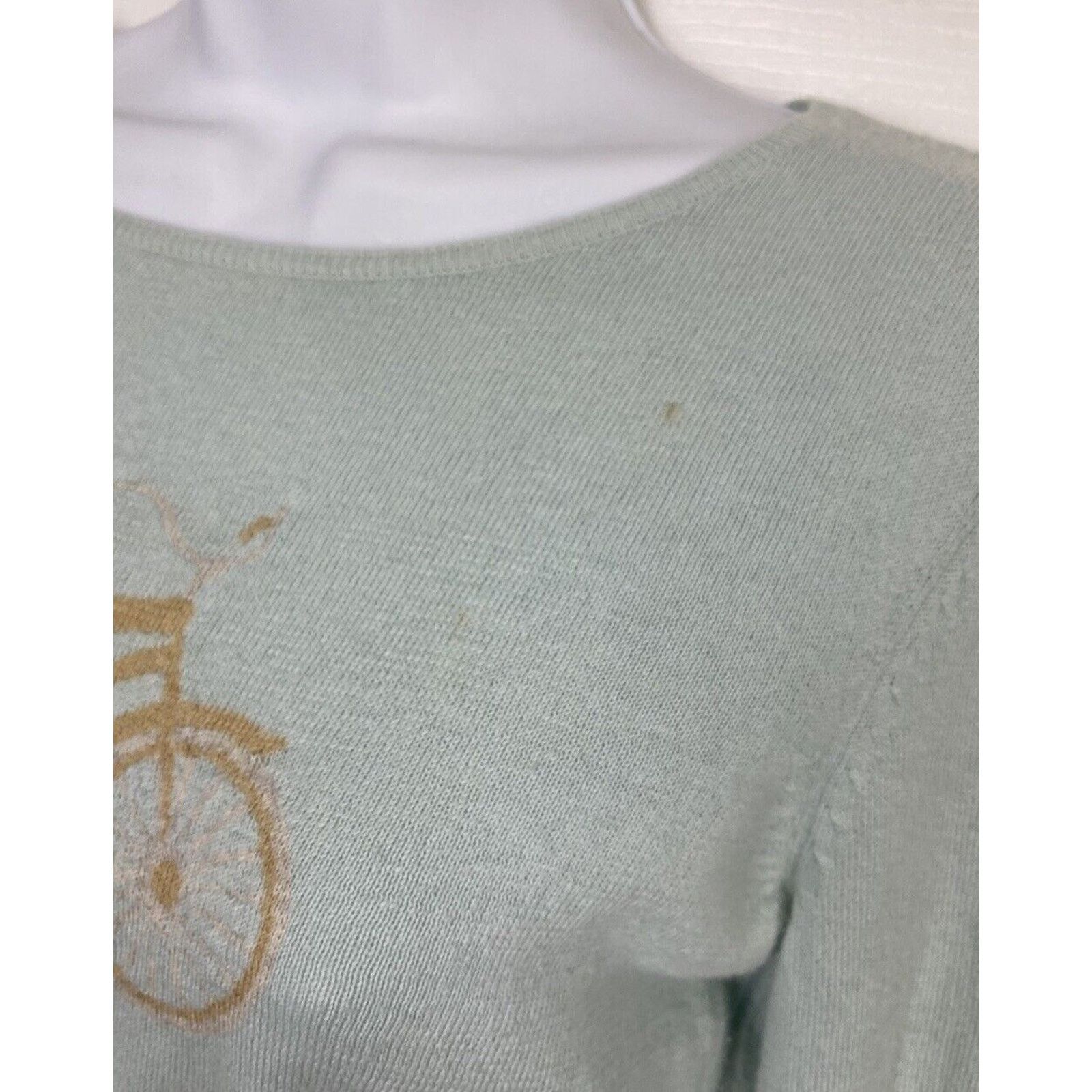 Cynthia Rowley Cynthia Rowley Sample Sweater Blue Bicycle Bike Long Sleeve Size S / US 4 / IT 40 - 3 Thumbnail
