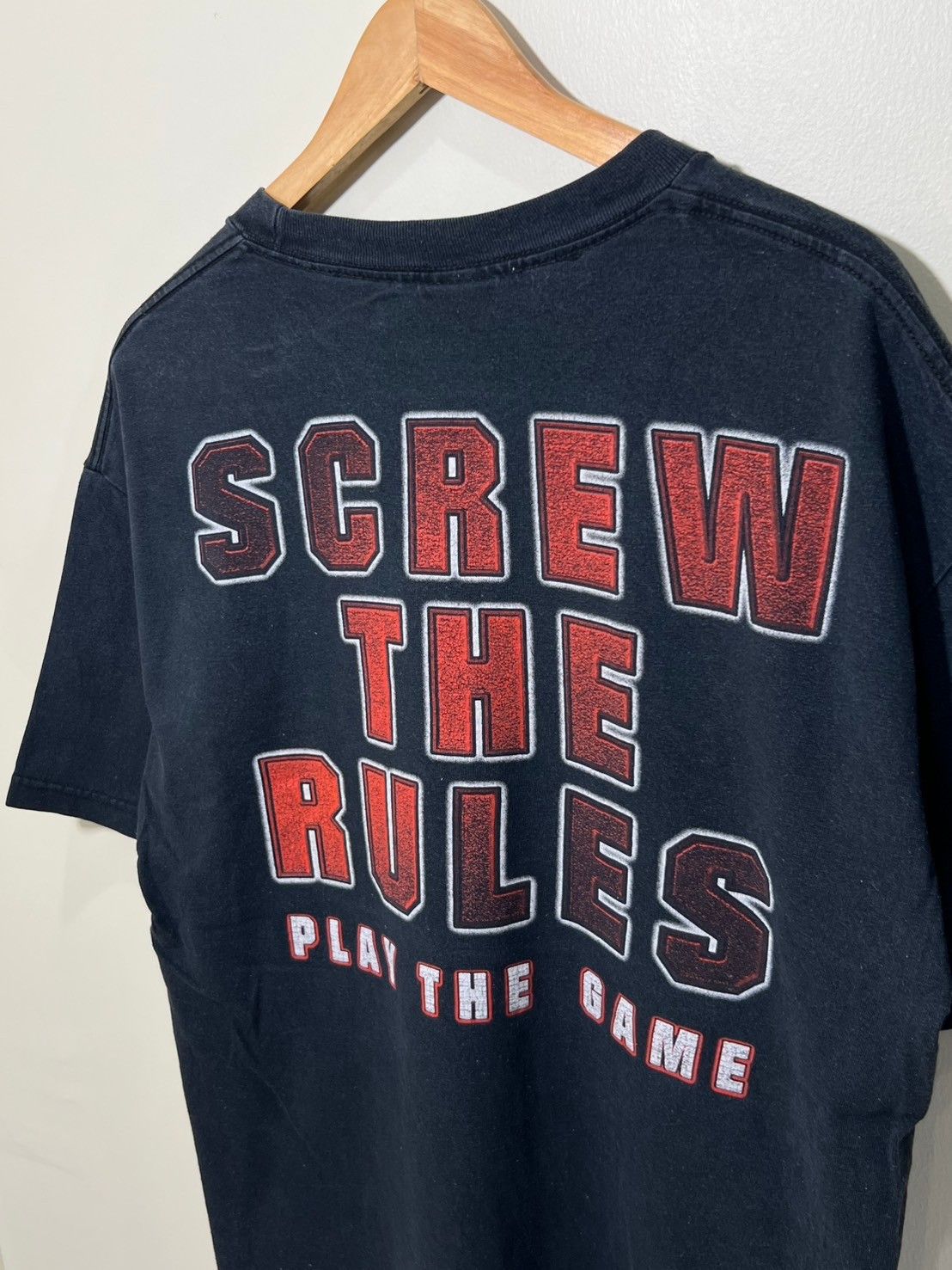 Vintage × WCW/nWo × WWE Vintage 2002's Triple H WWE Screw The Rules shirt bnz01 Size US L / EU 52-54 / 3 - 2 Thumbnail