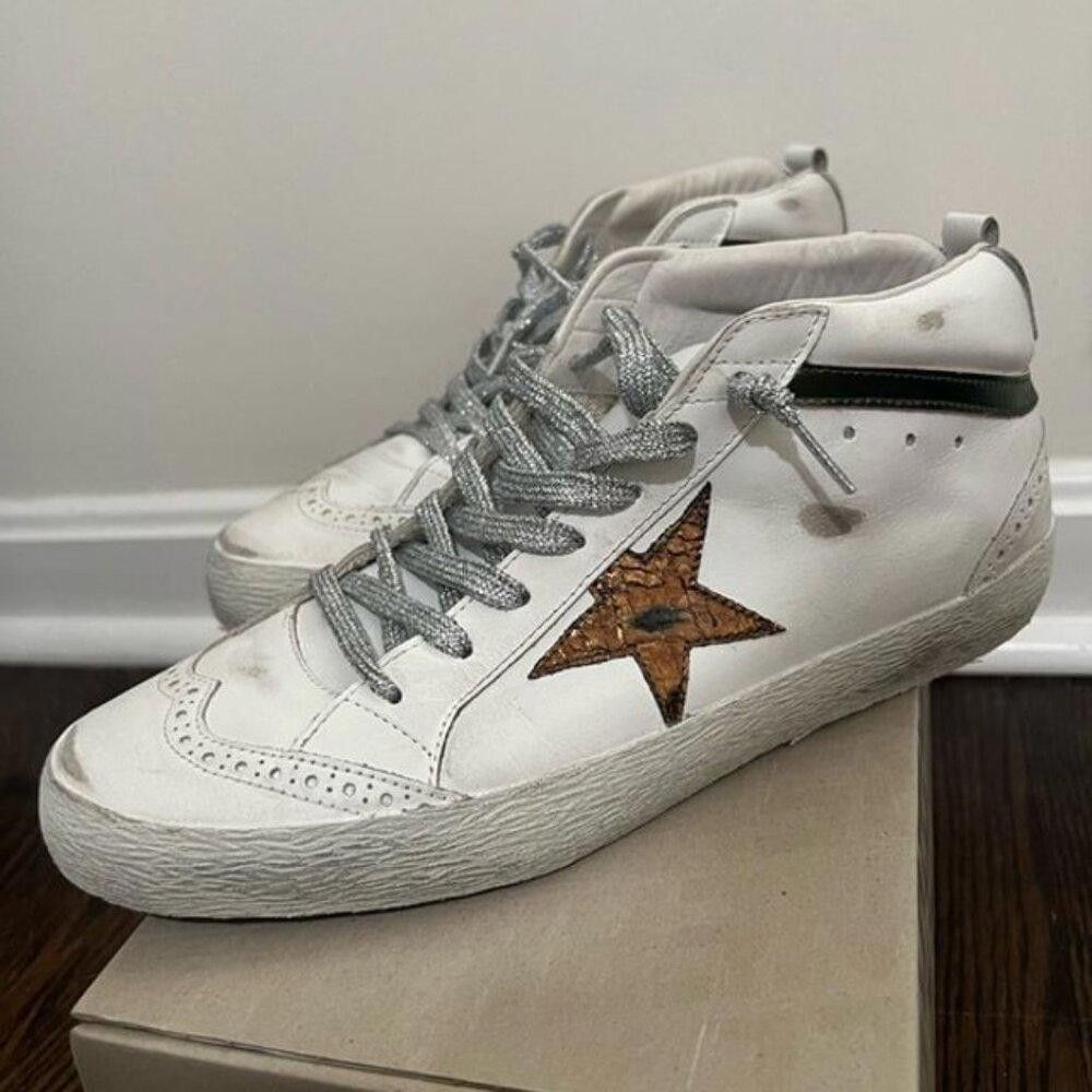 Golden Goose NWT Golden Goose Mid Star Sneakers White Size US 11 / IT 41 - 9 Thumbnail