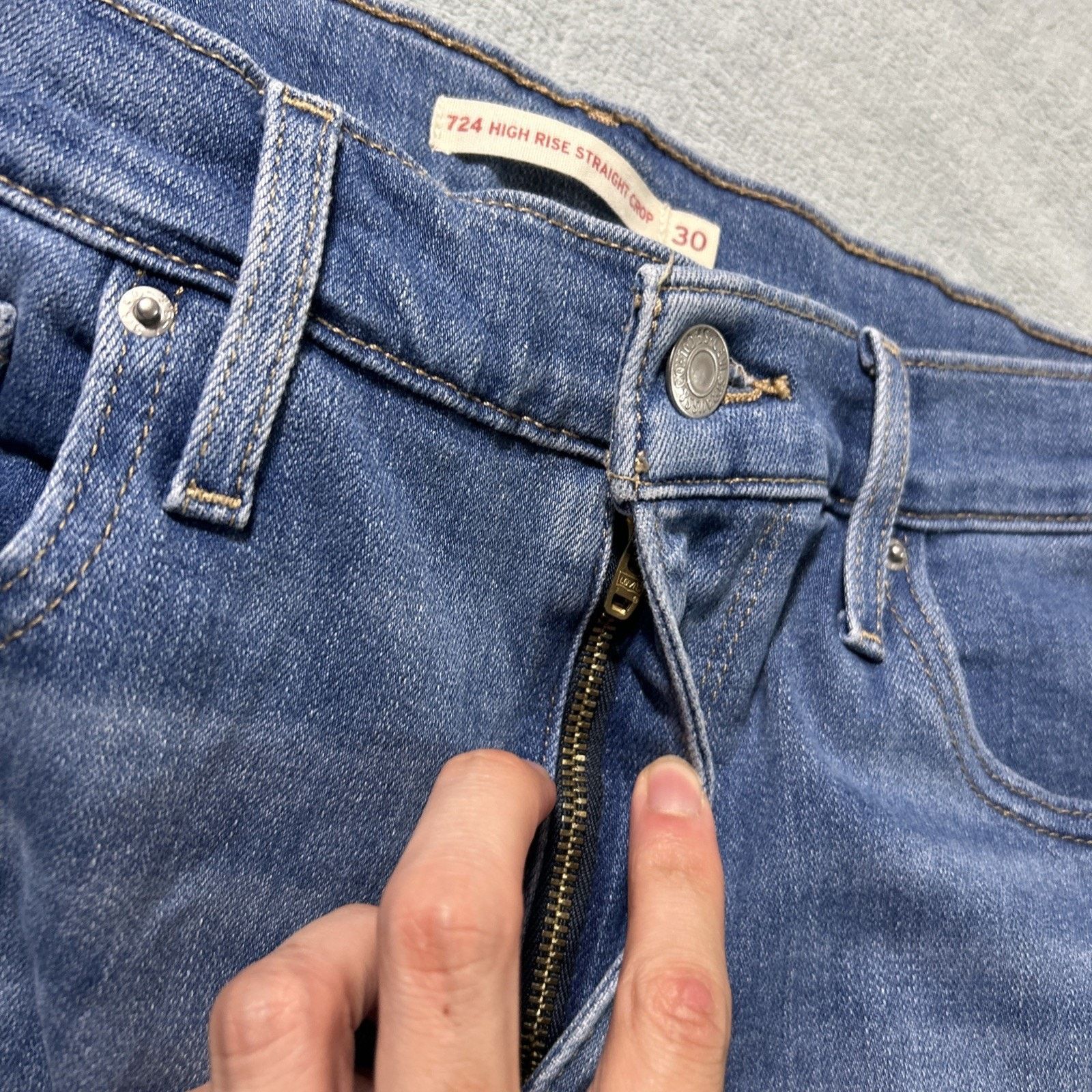 Levi's Levis 724 Straight Crop Jeans Women 30x25 High Rise Hamilton Size 30" / US 8 / IT 44 - 8 Thumbnail