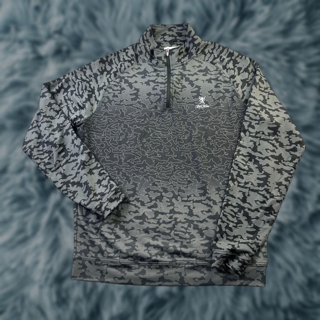 Peter Millar Peter Millar Sweater Mens Medium Camo Quarter Zip Crown Sport Golf Lake Nona Size US M / EU 48-50 / 2 - 1 Thumbnail