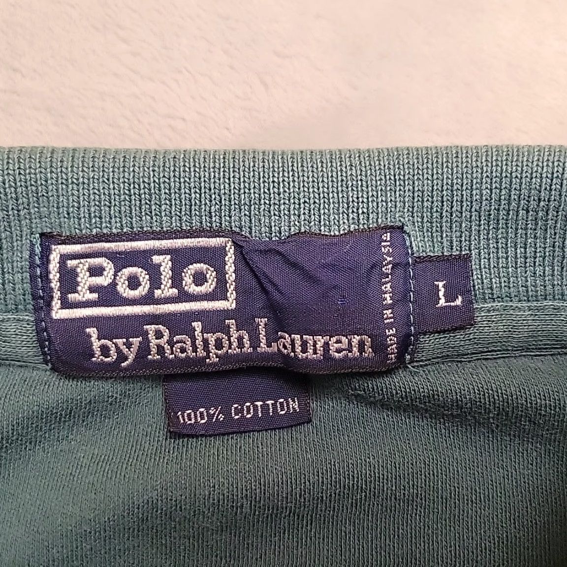 Ralph Lauren VINTAGE Polo Ralph Lauren Shirt Mens L Green Solid 100% Cotton Preppy Casual Size US L / EU 52-54 / 3 - 3 Thumbnail