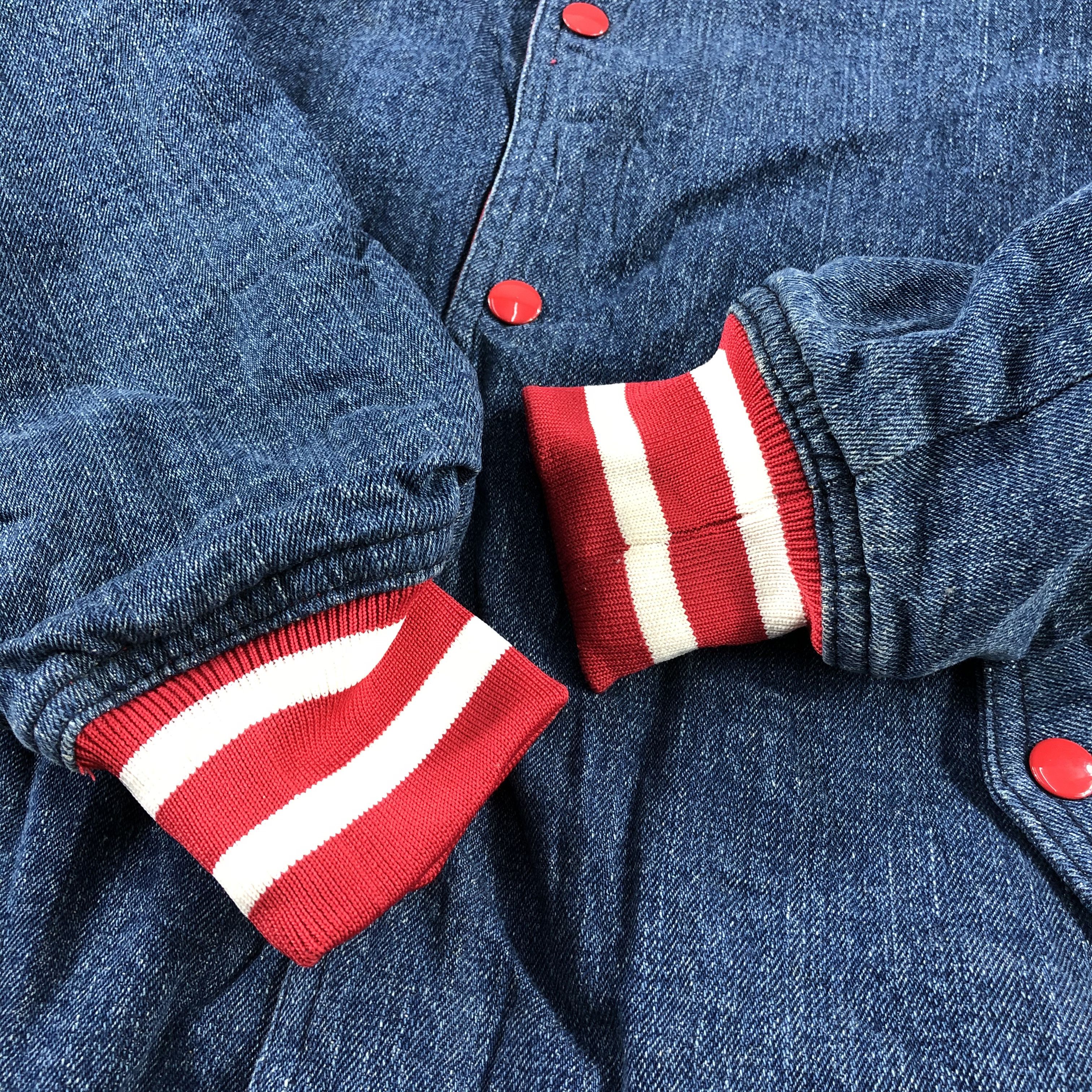 Japanese Brand Blue Moon Blue Denim Reversible Varsity Jacket Size US M / EU 48-50 / 2 - 6 Thumbnail