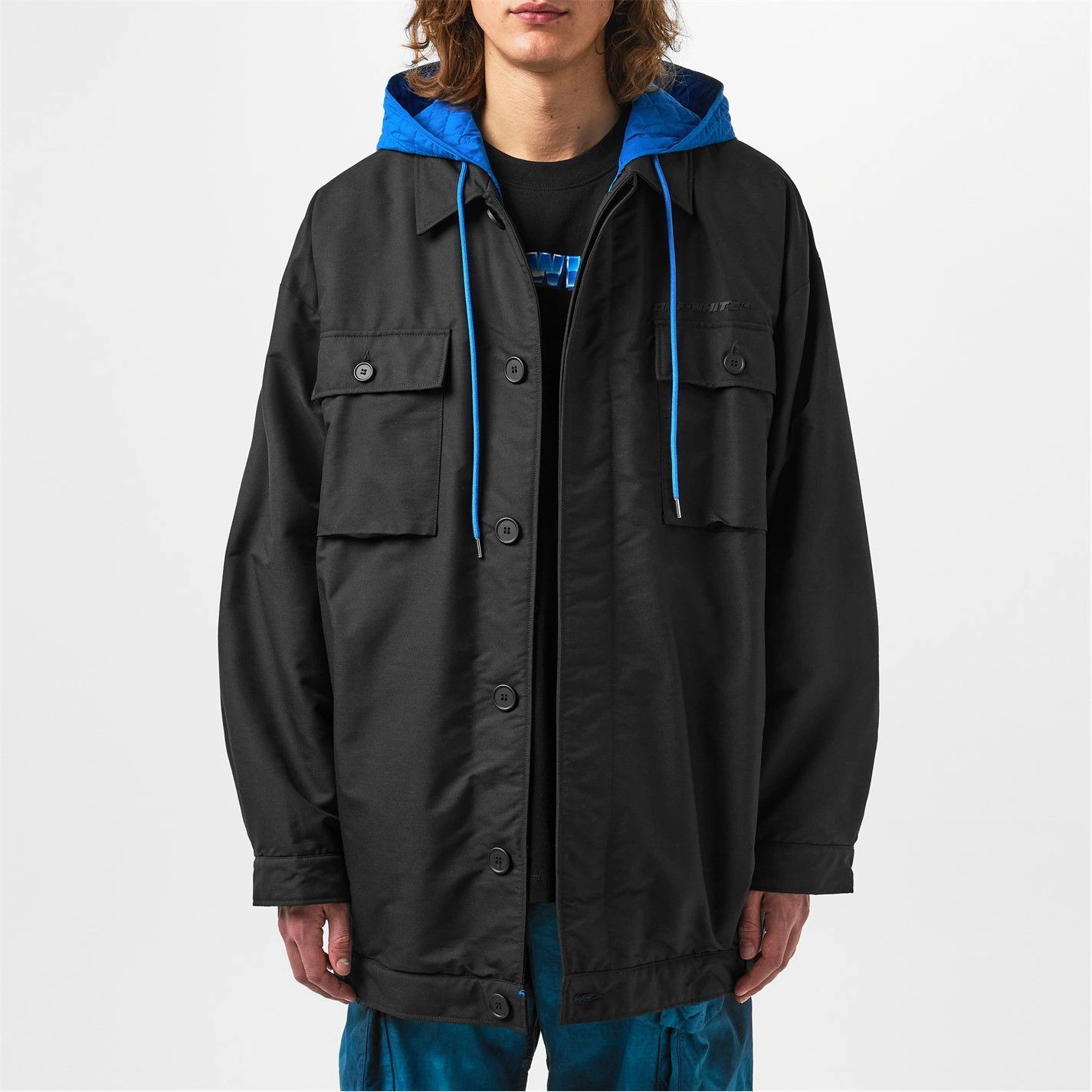 Off-White o1g2r1mq0226 Hde Shirt Race Zip Hoodie In Black Size US M / EU 48-50 / 2 - 5 Thumbnail