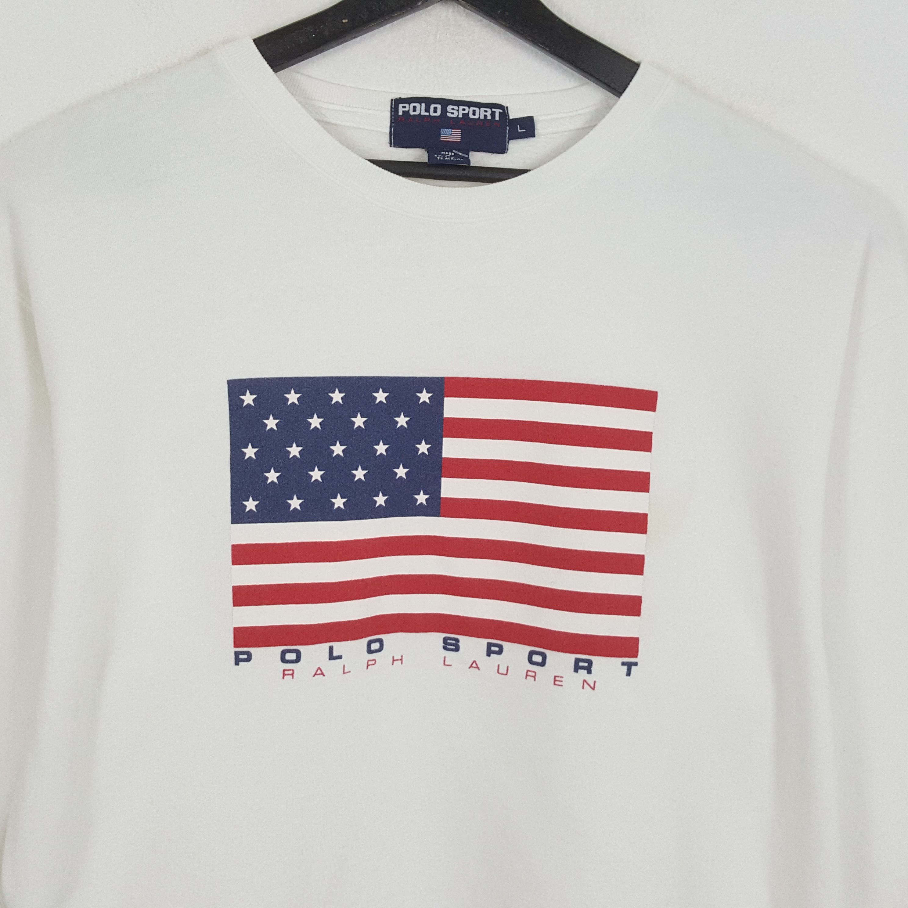 Polo Ralph Lauren × Vintage POLO SPORT RALPH LAUREN Center Design Sweatshirt Size US XL / EU 56 / 4 - 2 Thumbnail