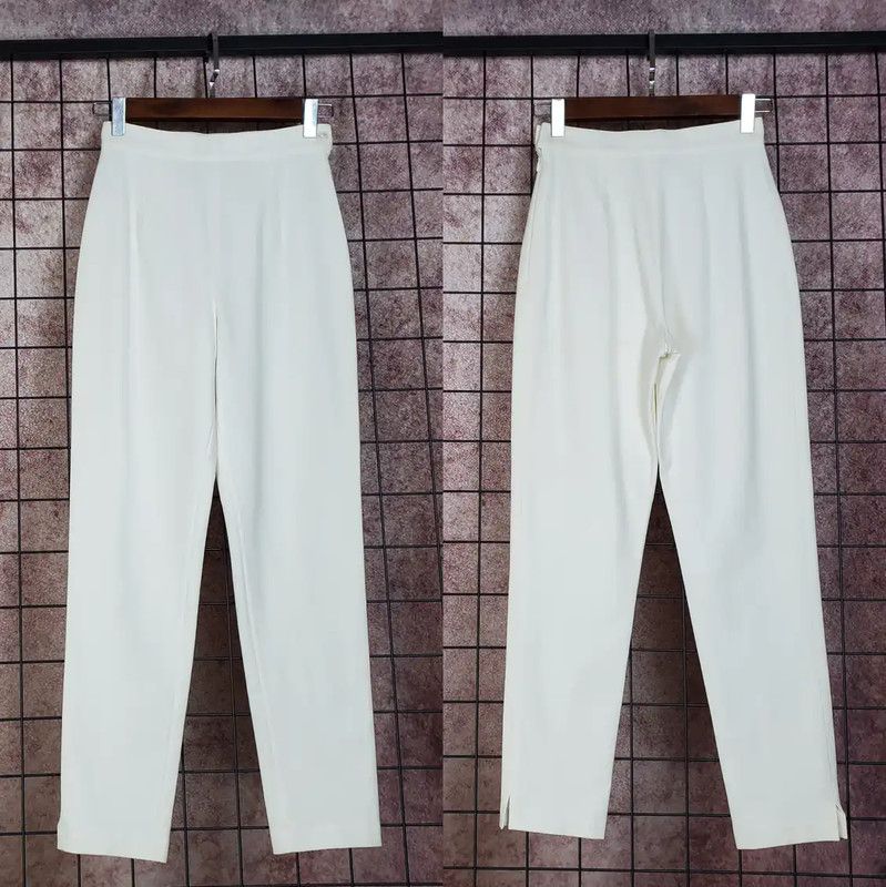 Dior Dior White Cotton Casual Pants for Women 0089 Size 23" - 1 Thumbnail
