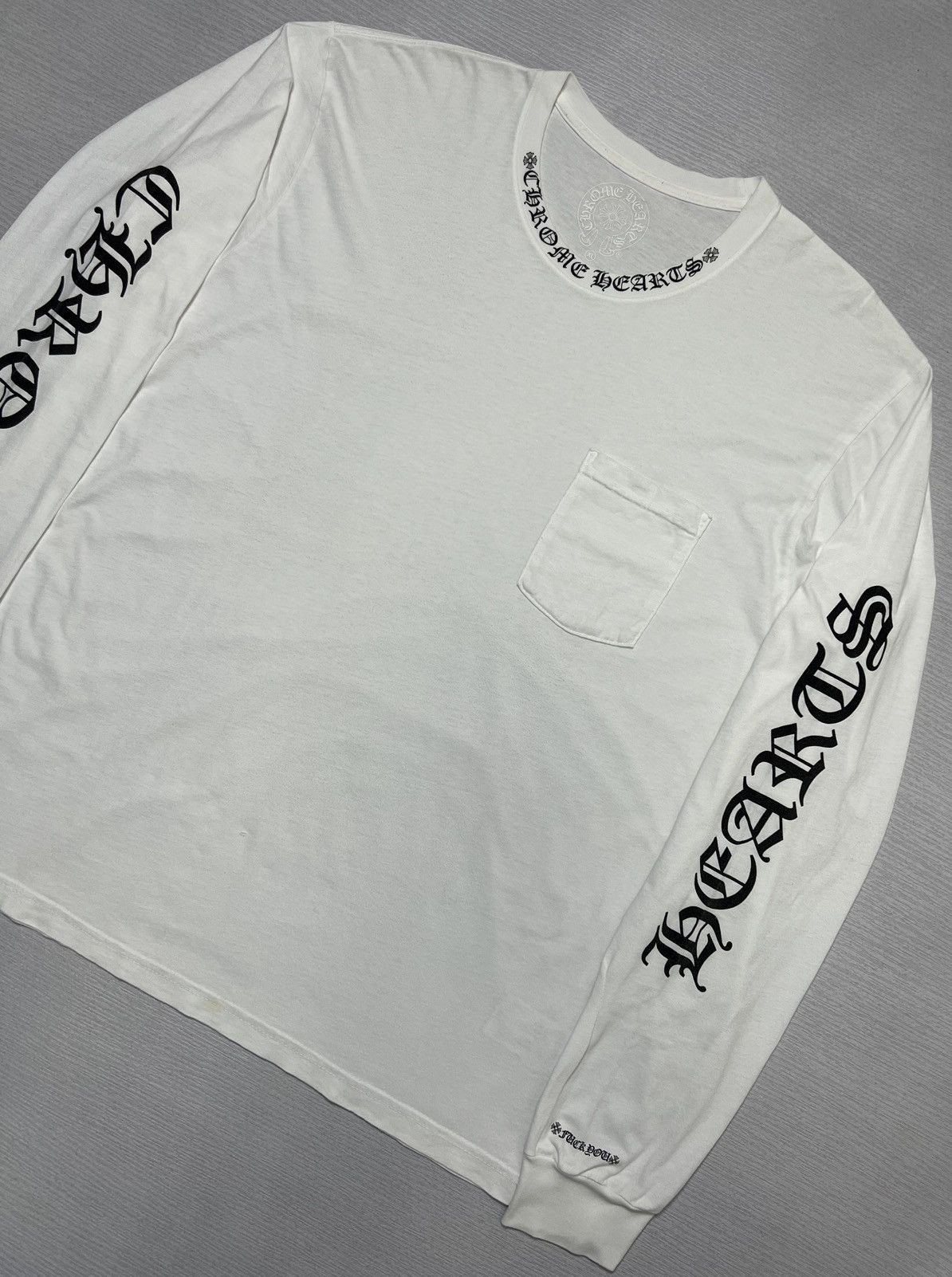 Chrome Hearts Chrome Hearts - Neck Script Logo Pocket L/S Shirt Size US XL / EU 56 / 4 - 3 Thumbnail