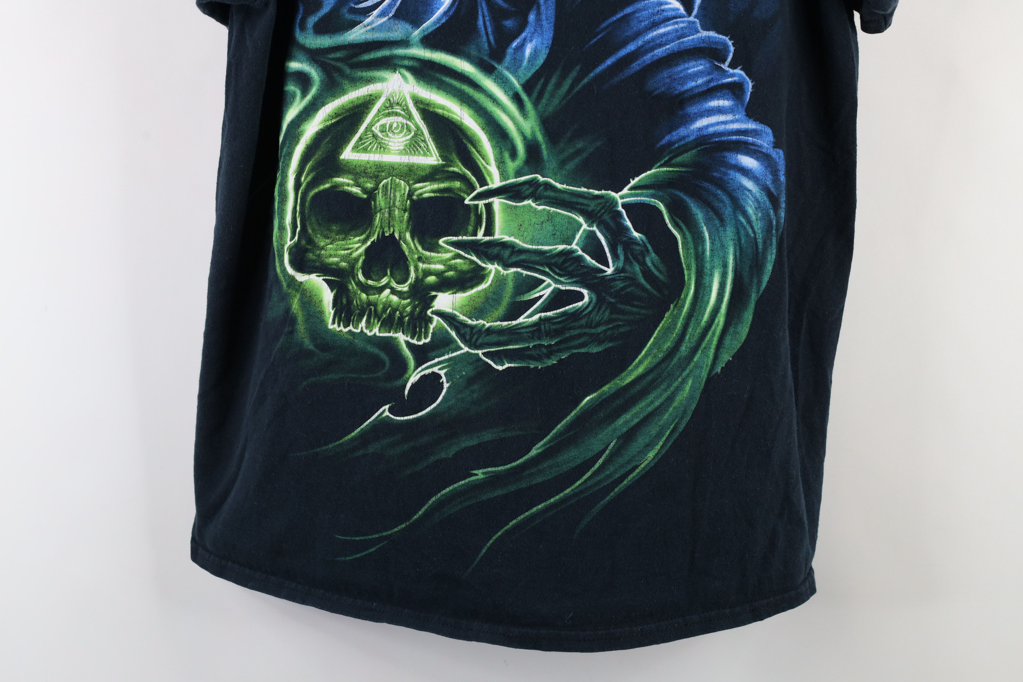 Vintage Vintage Y2K Streetwear Fantasy Grim Reaper Skull T-Shirt Size US L / EU 52-54 / 3 - 3 Thumbnail