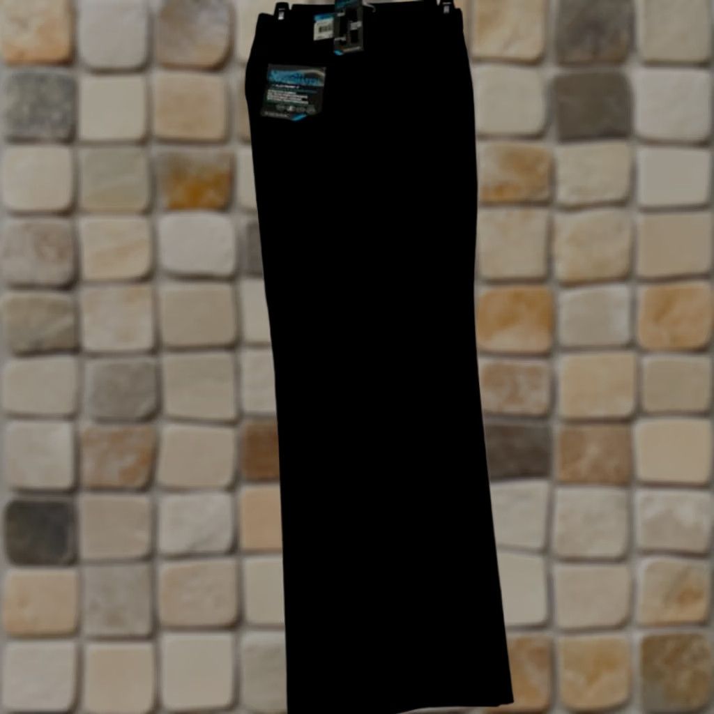 Vintage Crosshatch Pants Mens M Black Savane Stretch Strait Fit Flat Front Size US 31 - 1 Thumbnail