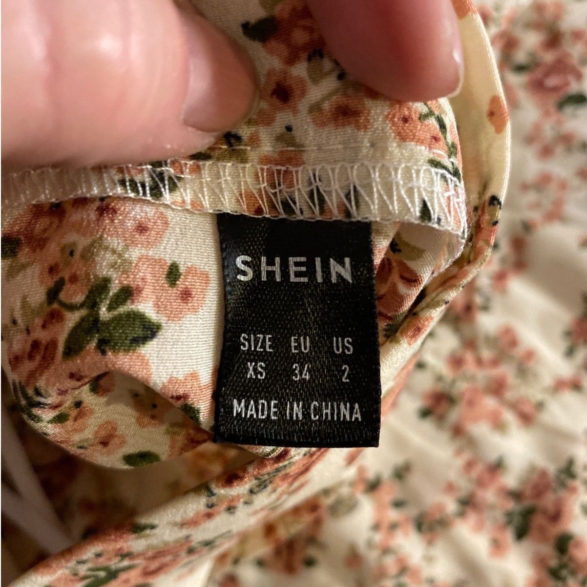 Shein Romantic Cottagecore Floral Maxi Skirt with Slit SHEIN ChXS Size 23" - 3 Thumbnail