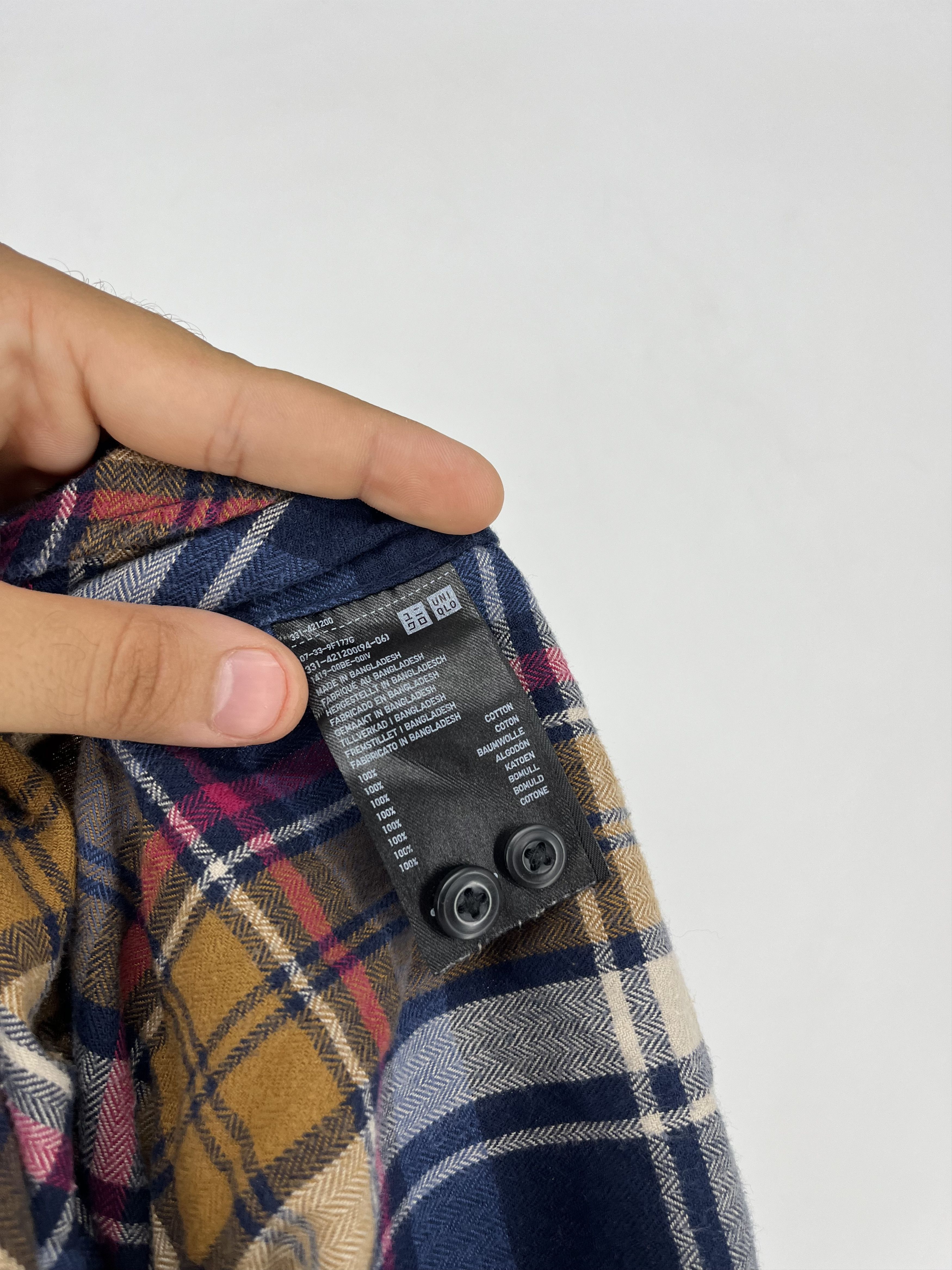 Flannel × Uniqlo × Vintage Vintage Uniqlo Flannel Shirt Button Up Travis Scott Style Size US XL / EU 56 / 4 - 10 Thumbnail