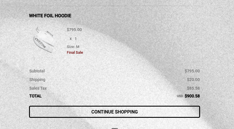 Chrome Hearts WHITE FOIL HOODIE Size US M / EU 48-50 / 2 - 3 Thumbnail