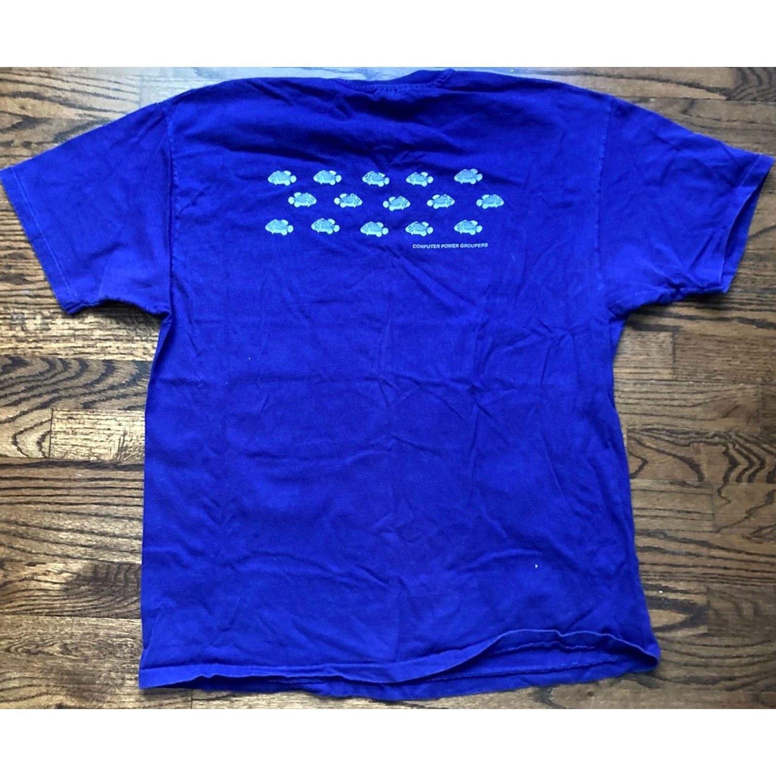 Hanes VINTAGE Hanes Shirt Mens XL 90s Retro Graphic Print Purple Cotton Short Sleeve Crew Neck Size US XL / EU 56 / 4 - 6 Thumbnail