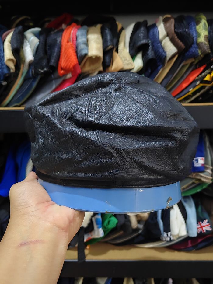 Genuine Leather Vintage Elite Chapeau Leather Cap Hat Size ONE SIZE - 6 Thumbnail