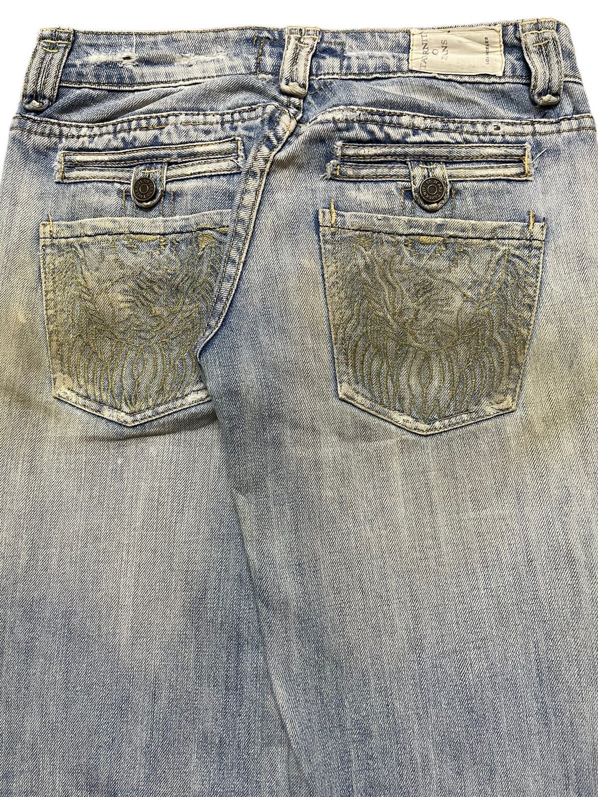 Taverniti Vintage Taverniti Blue Mud Wash Distress Style Flared Jeans Size US 29 - 6 Thumbnail