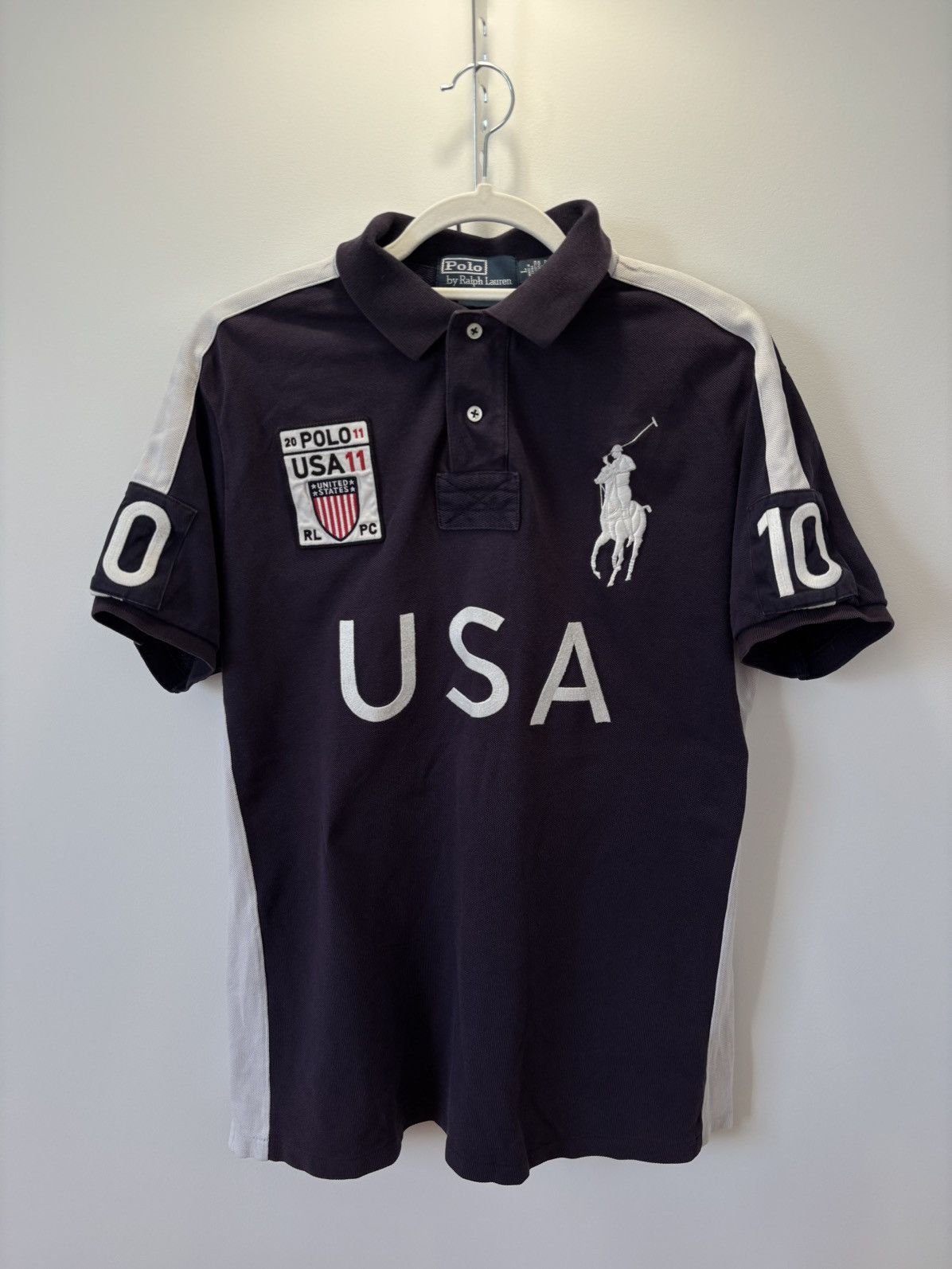Ralph Lauren Polo USA Navy Embroidered Shirt Men’s Size L