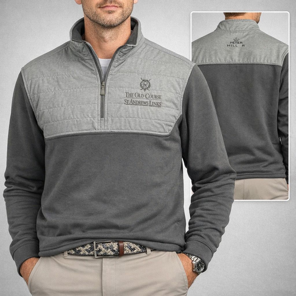Peter Millar Peter Millar Crown Sport Quarter Zip St Andrews Links M Size US M / EU 48-50 / 2 - 1 Thumbnail