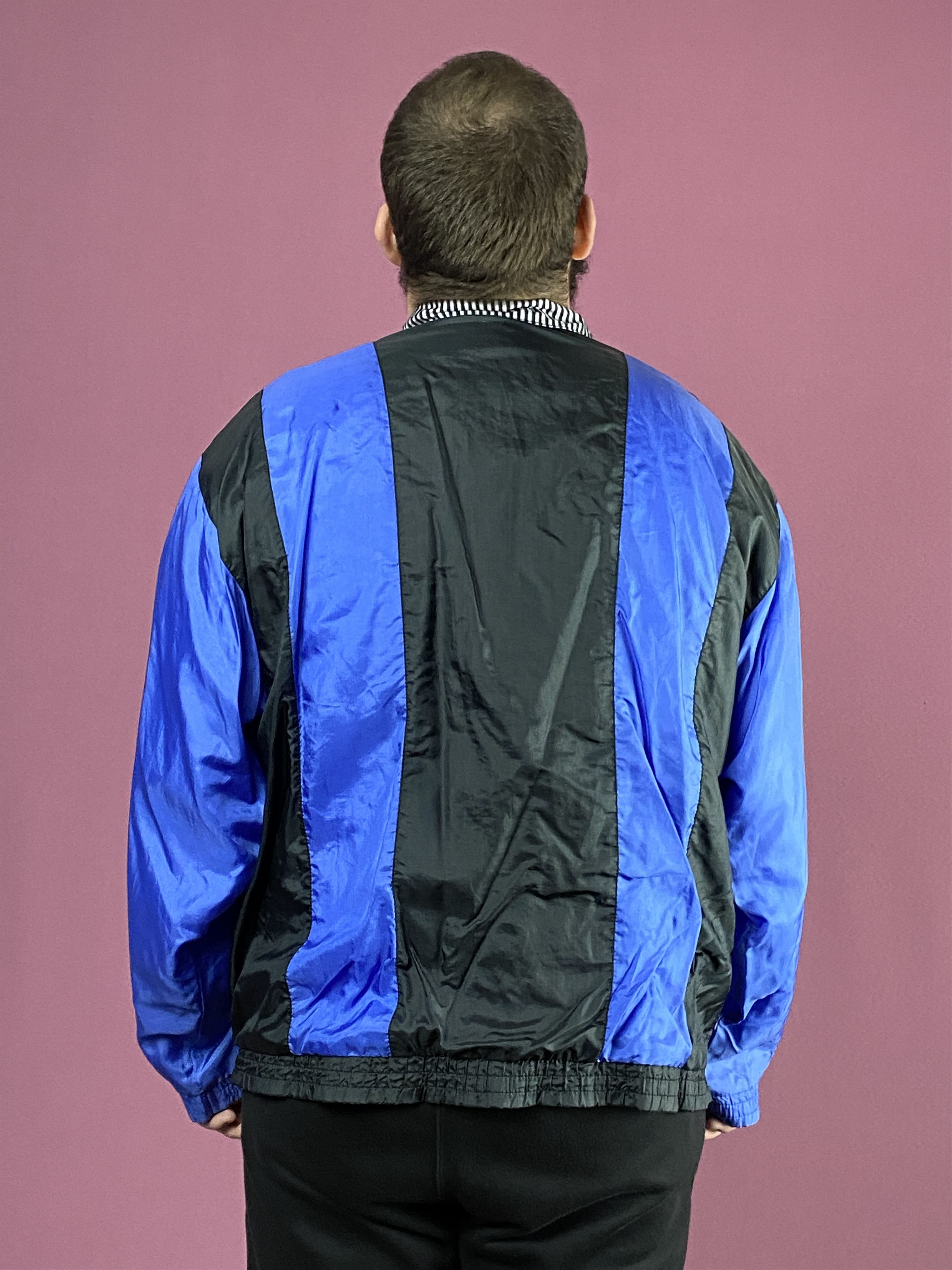 Puma 90s Puma Vintage Men's Windbreaker Jacket - L Blue Black Size US L / EU 52-54 / 3 - 3 Thumbnail