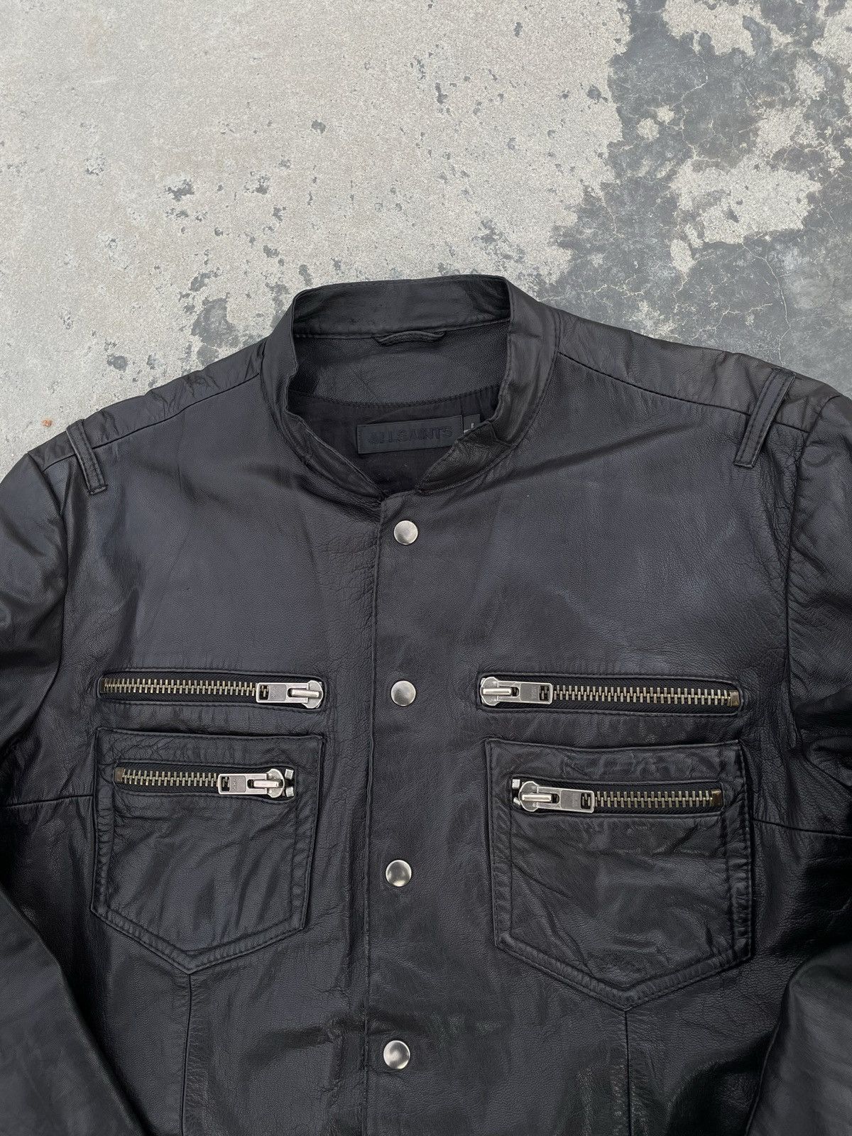 Allsaints All Saints Ramones Leather RARE Avant Garde Y2K Jacket Size US L / EU 52-54 / 3 - 10 Thumbnail