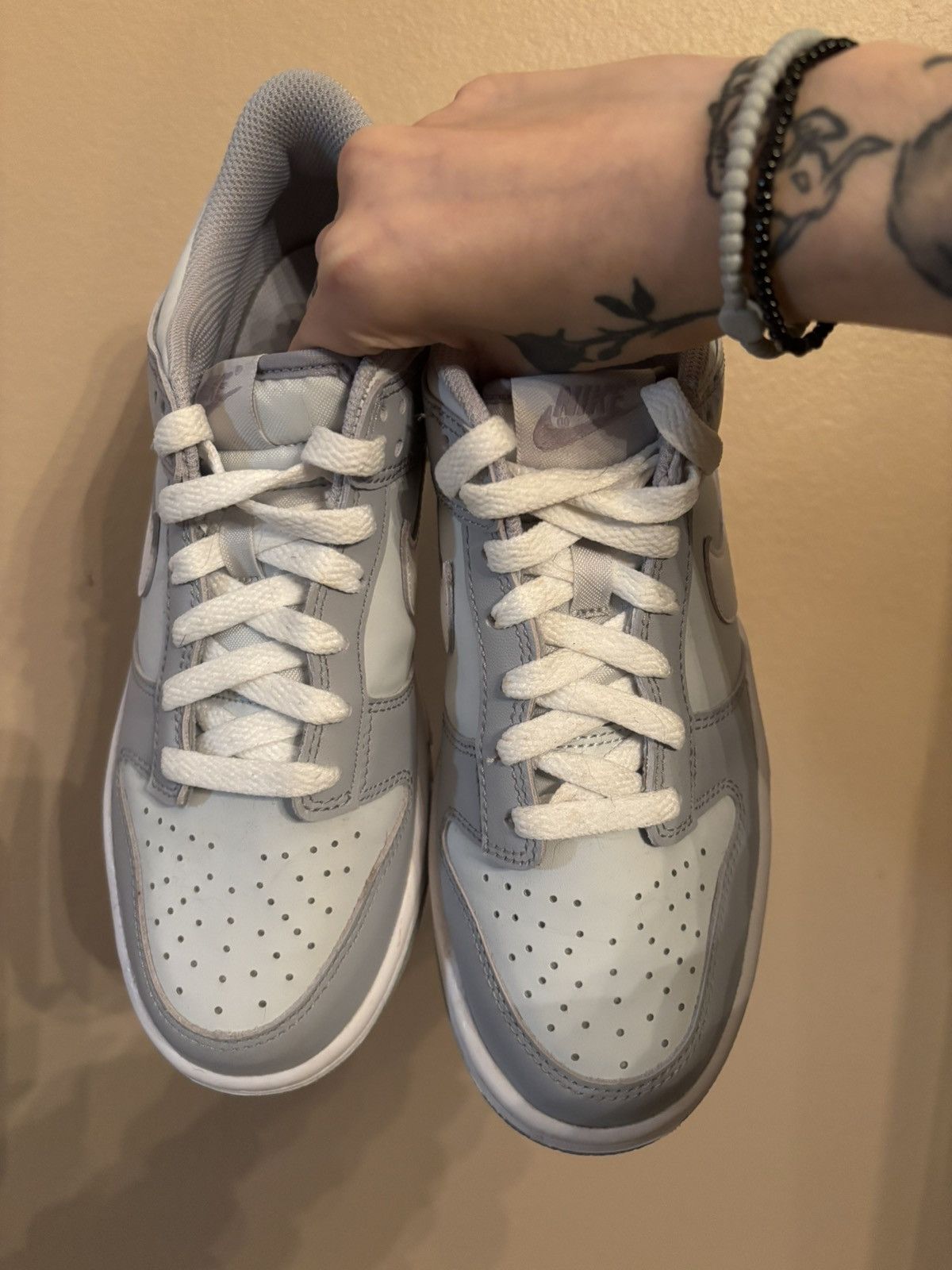 Nike Nike Dunk Low GS 'Pure Platinum Wolf Grey' Size US 6.5 / EU 39-40 - 3 Thumbnail