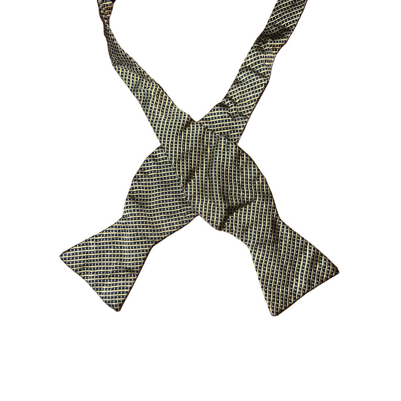 Brooks Brothers Brooks Brothers Golden Polkadot Handmade 100% Silk Bow Tie Size ONE SIZE - 1 Thumbnail