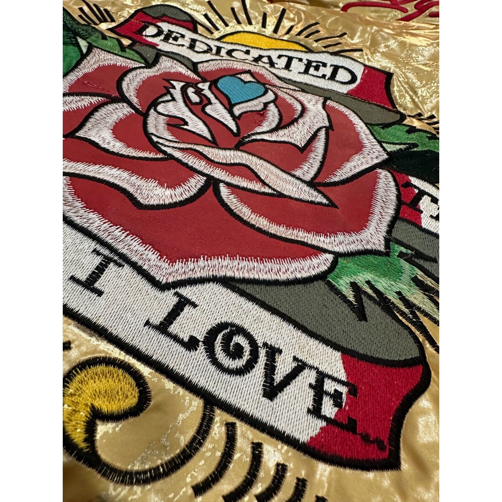 Ed Hardy Ed Hardy by Christian Audigier Women's Gold Puffer Jacket Size M / US 6-8 / IT 42-44 - 10 Thumbnail