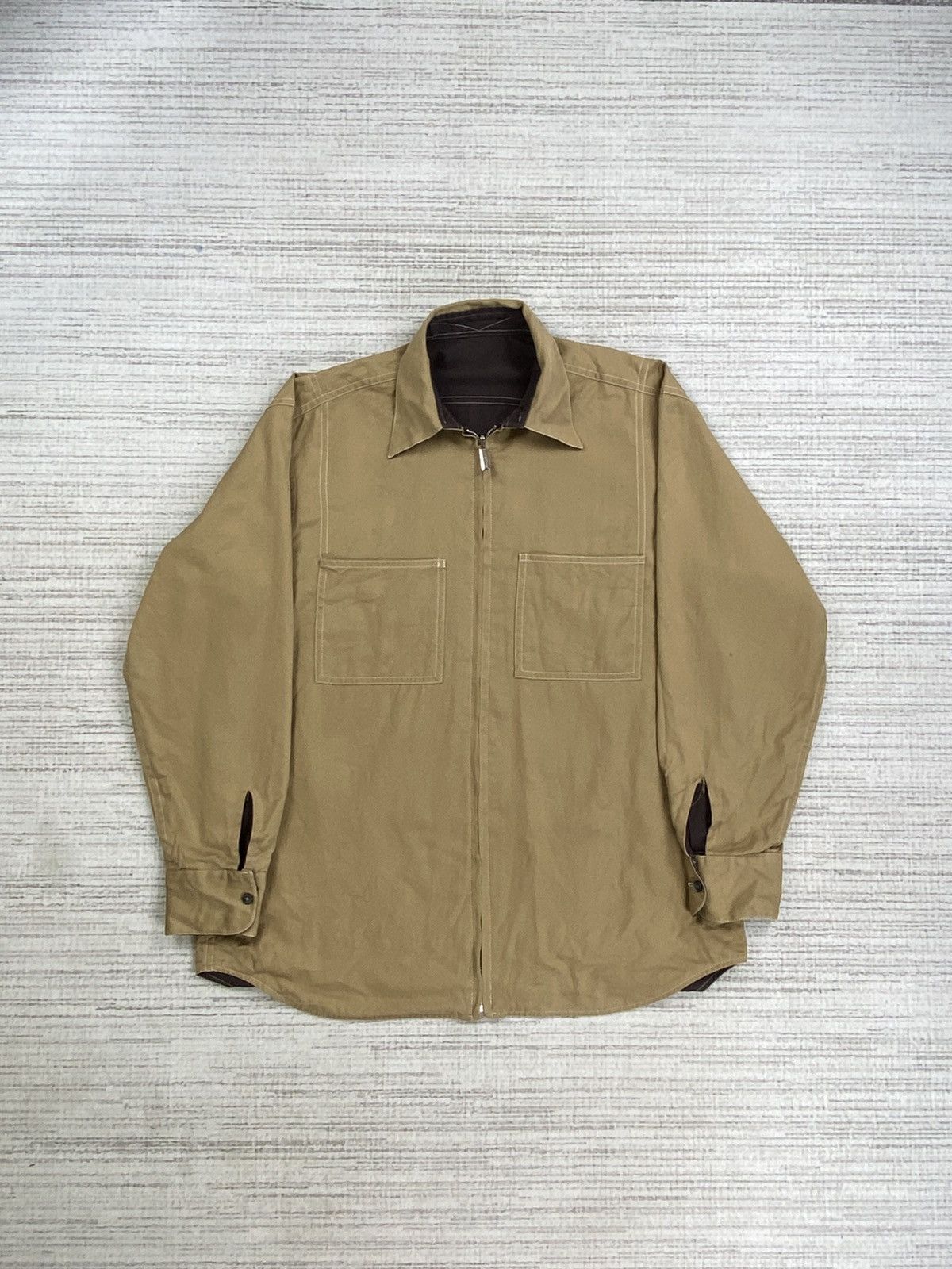 Alfred Dunhill × Designer × Vintage Vintage DUNHILL Breasted Pocket Reversible Jacket Size US M / EU 48-50 / 2 - 8 Thumbnail