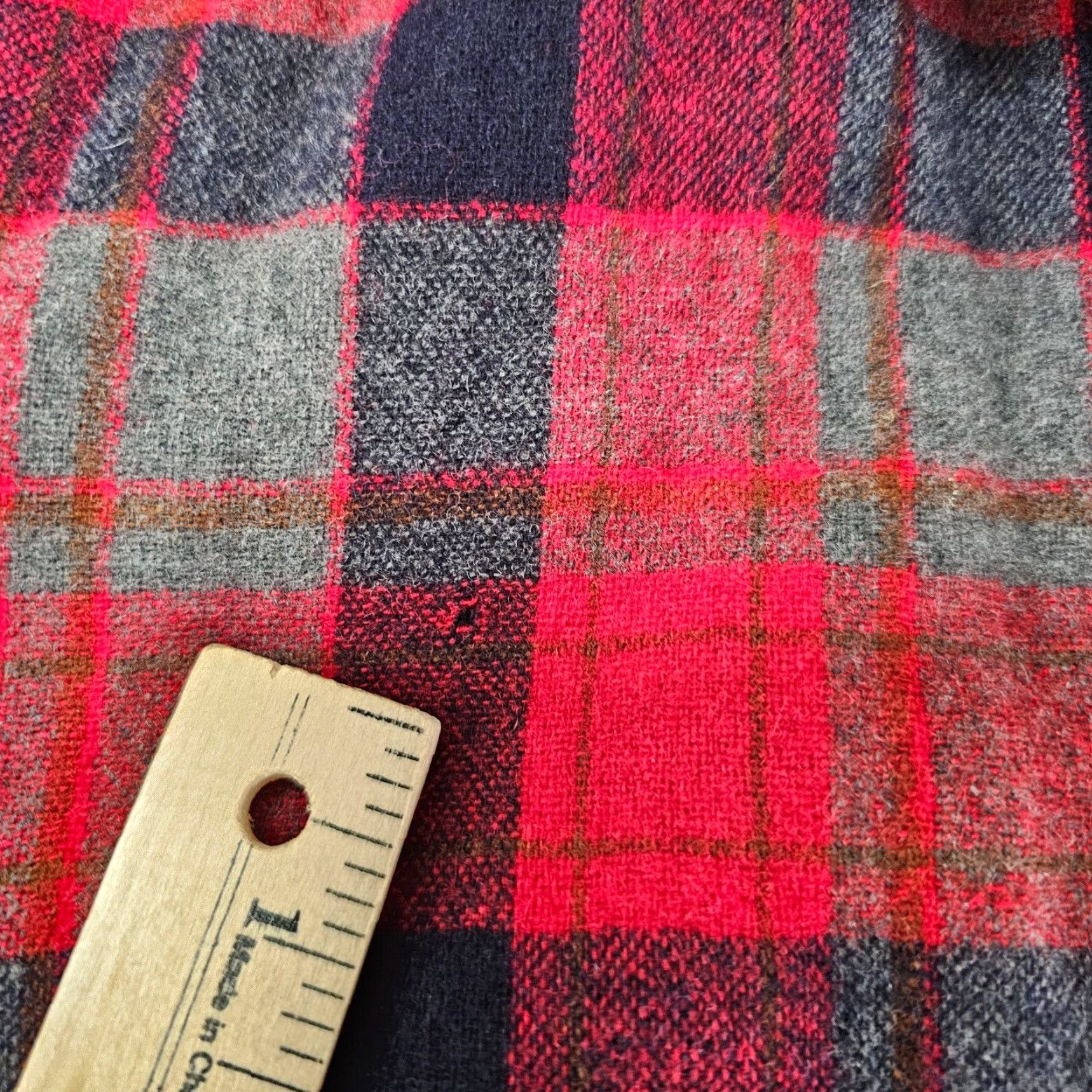 Pendleton Pendleton Shacket Men's M Plaid Wool Flannel 90s Vintage Red Button Casual Workwear 90s Mens Size US M / EU 48-50 / 2 - 7 Thumbnail