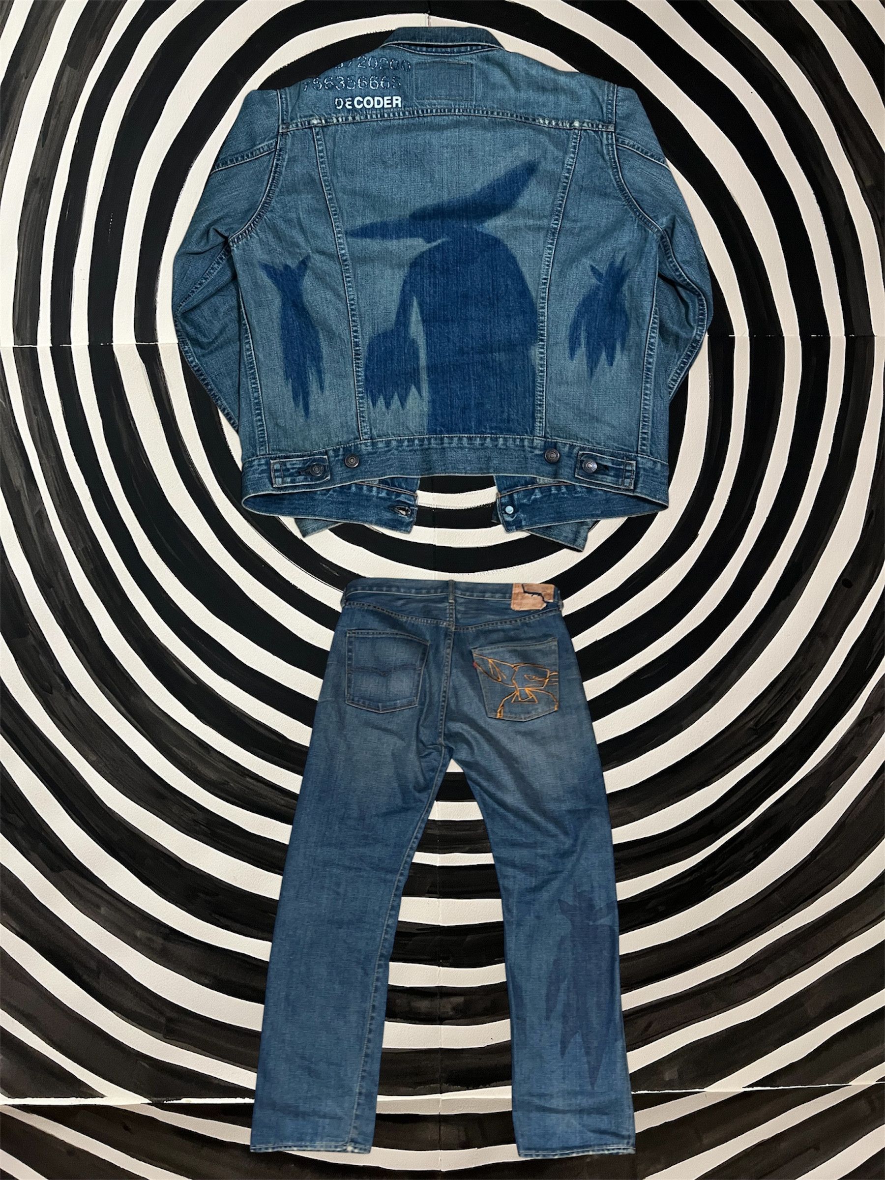 Levi's Levi x Futura 39meg denim set 2005 Size US 36 / EU 52 - 2 Thumbnail
