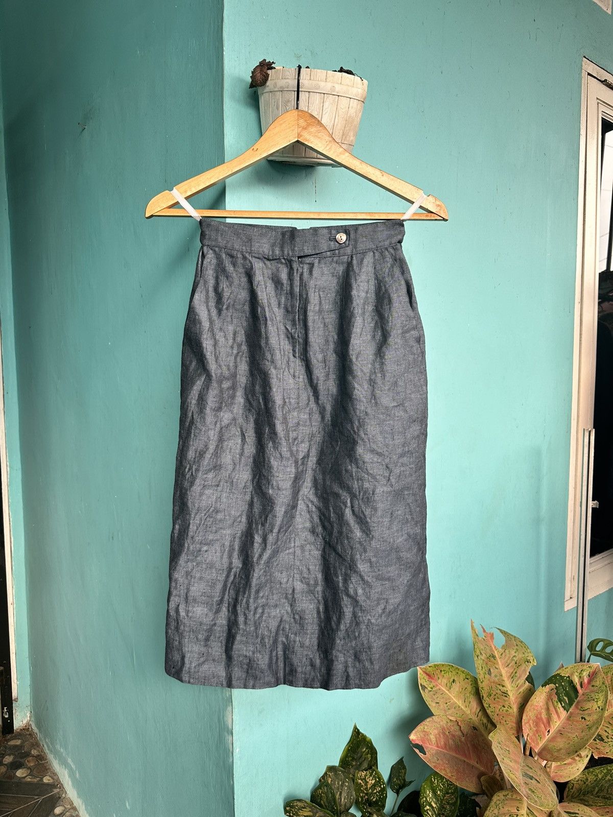 image of Burberrys Maxi Skirt in Blue, Women's (Size 24)