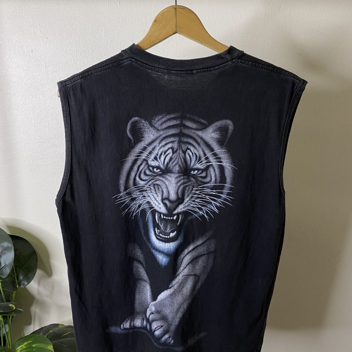 Vintage 1990s Double Sided Tiger Graphic Ed Hardy Style Tank Top Size US M / EU 48-50 / 2 - 7 Thumbnail