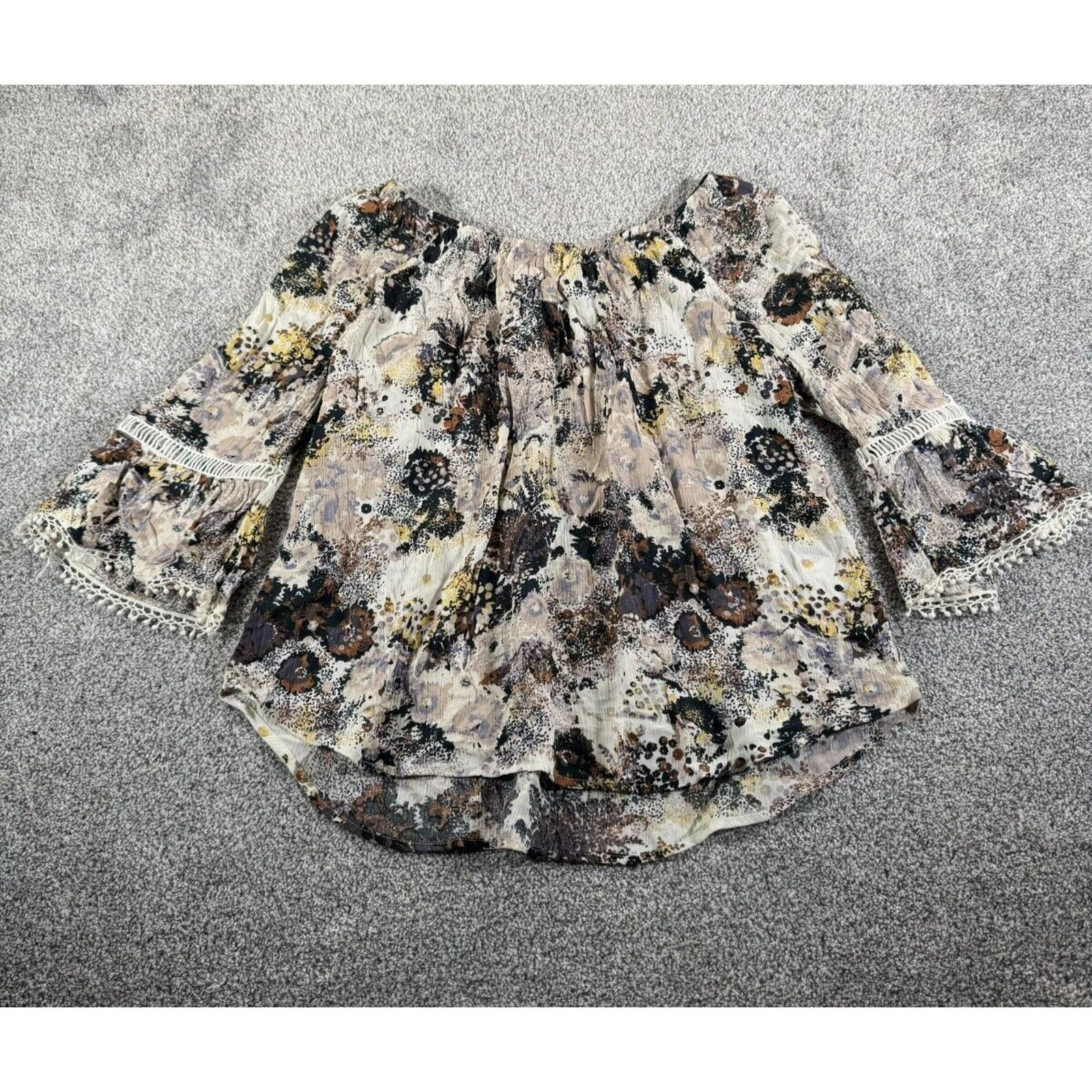 Other Laura Scott Top Womens Small Boho Cottagecore Floral Chic Size S / US 4 / IT 40 - 1 Thumbnail
