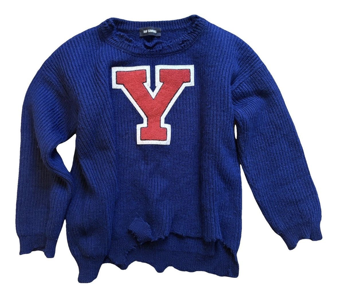 Raf Simons Raf Simons Distressed Twin Peaks Knit Sweater Size US M / EU 48-50 / 2 - 1 Thumbnail