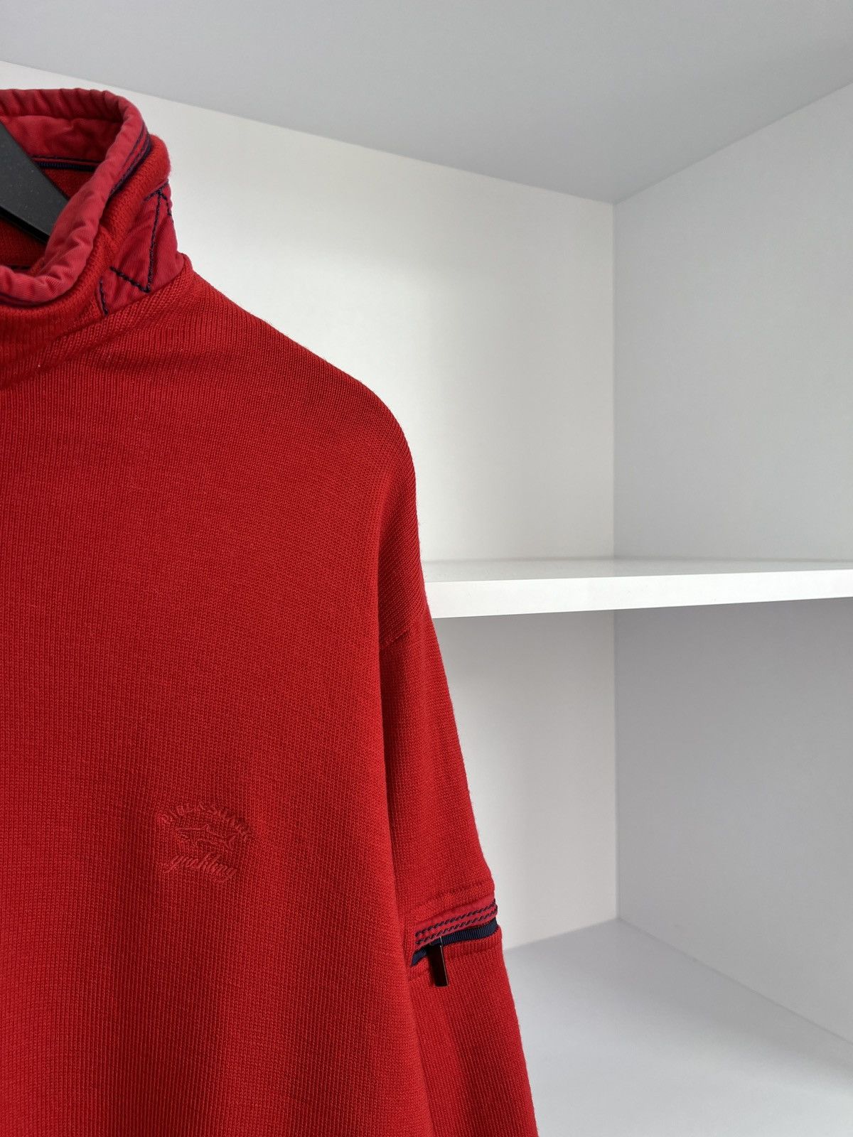 Paul & Shark × Vintage Vintage Paul Shark Red Knit 1/3 Zip Sweater Size US XXL / EU 58 / 5 - 6 Thumbnail