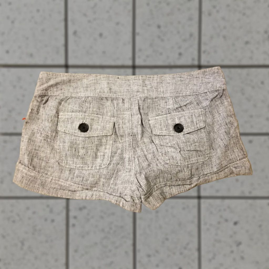 Express Express Womens Shorts 0 Gray Grey Linen Cotton Chino Khaki Size 25" / US 0 / IT 36 - 1 Thumbnail