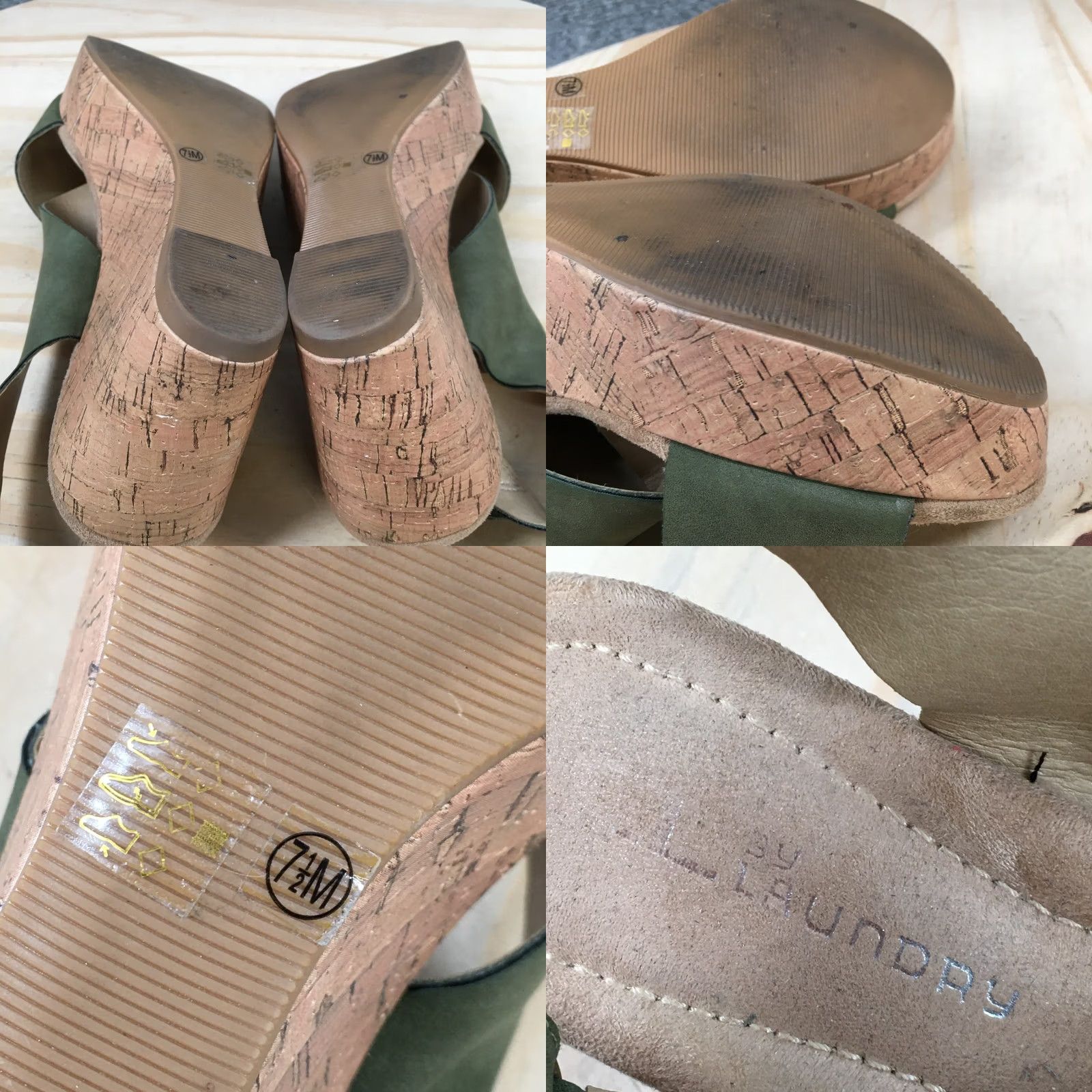 Chinese Laundry Chinese Laundry Sandals Womens 7.5 Slingback Green Wedge High Heel Casual Shoes Women's Casual Sandals Slingback Green 7.5 Size US 8 / IT 38 - 9 Thumbnail