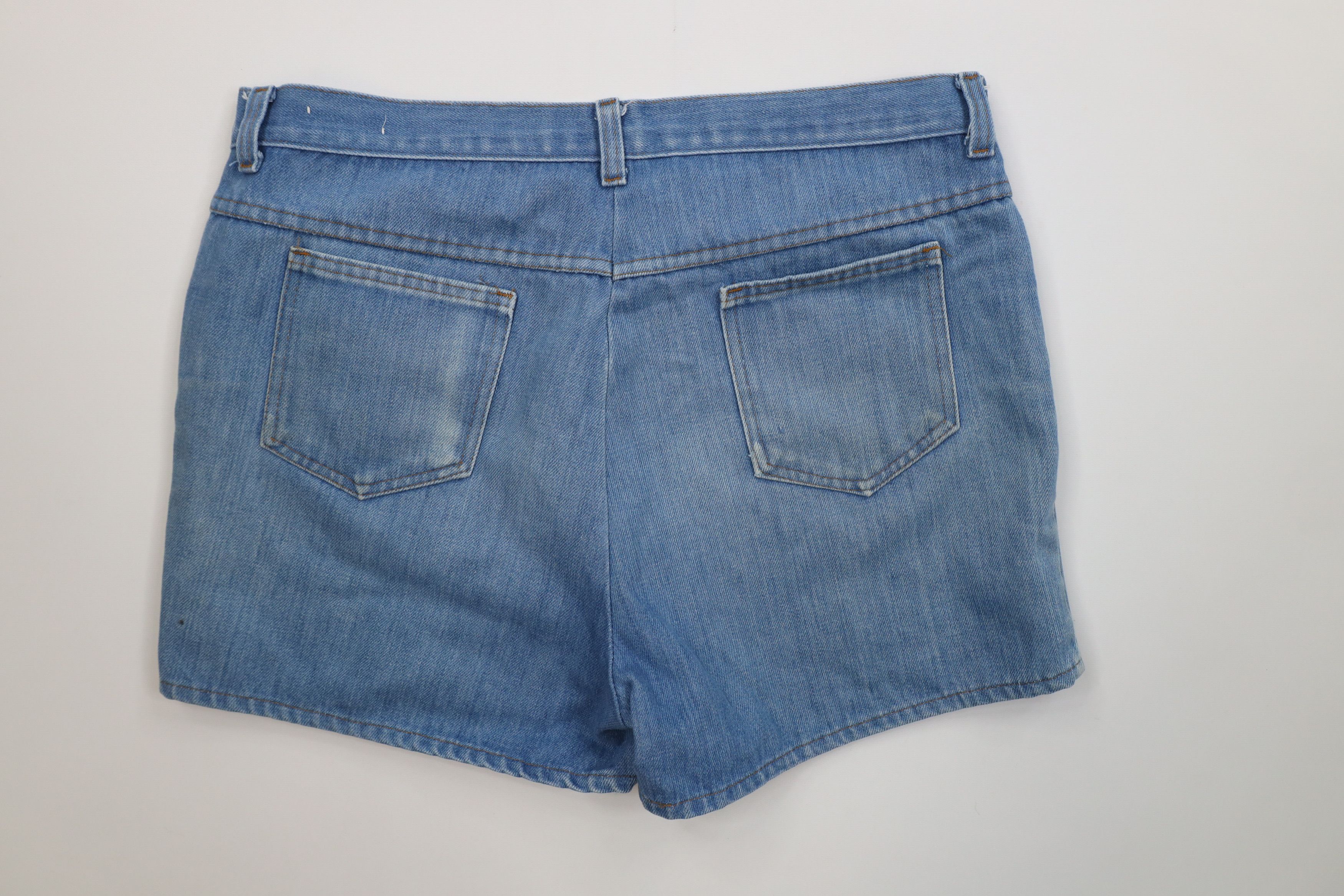 Vintage Vintage 70s Streetwear Above Knee Denim Jean Short USA Size US 36 / EU 52 - 11 Thumbnail