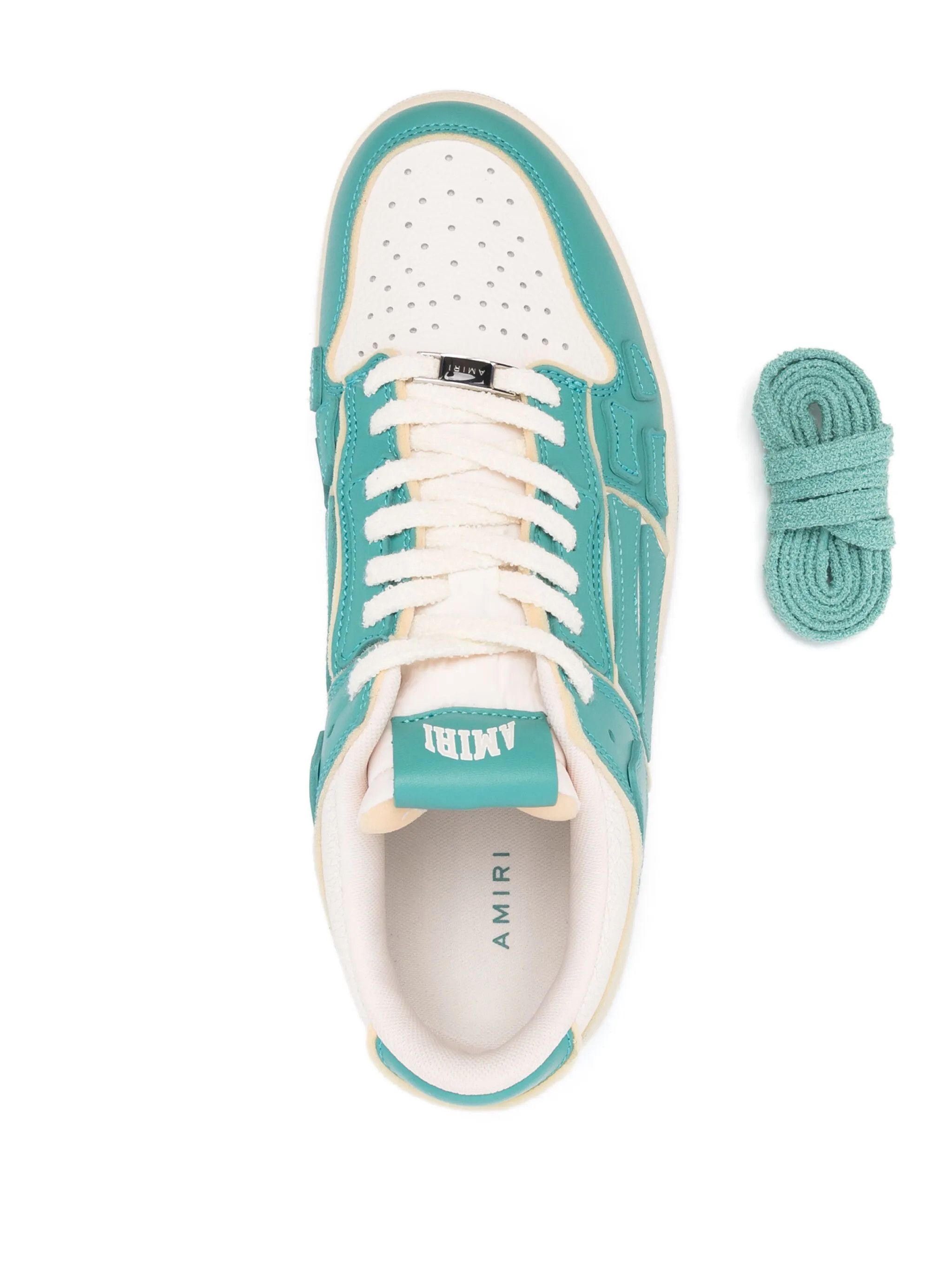 Amiri o1s1wg110325 Skelton Low-Top Sneakers in White/Blue Size US 10 / EU 43 - 3 Thumbnail