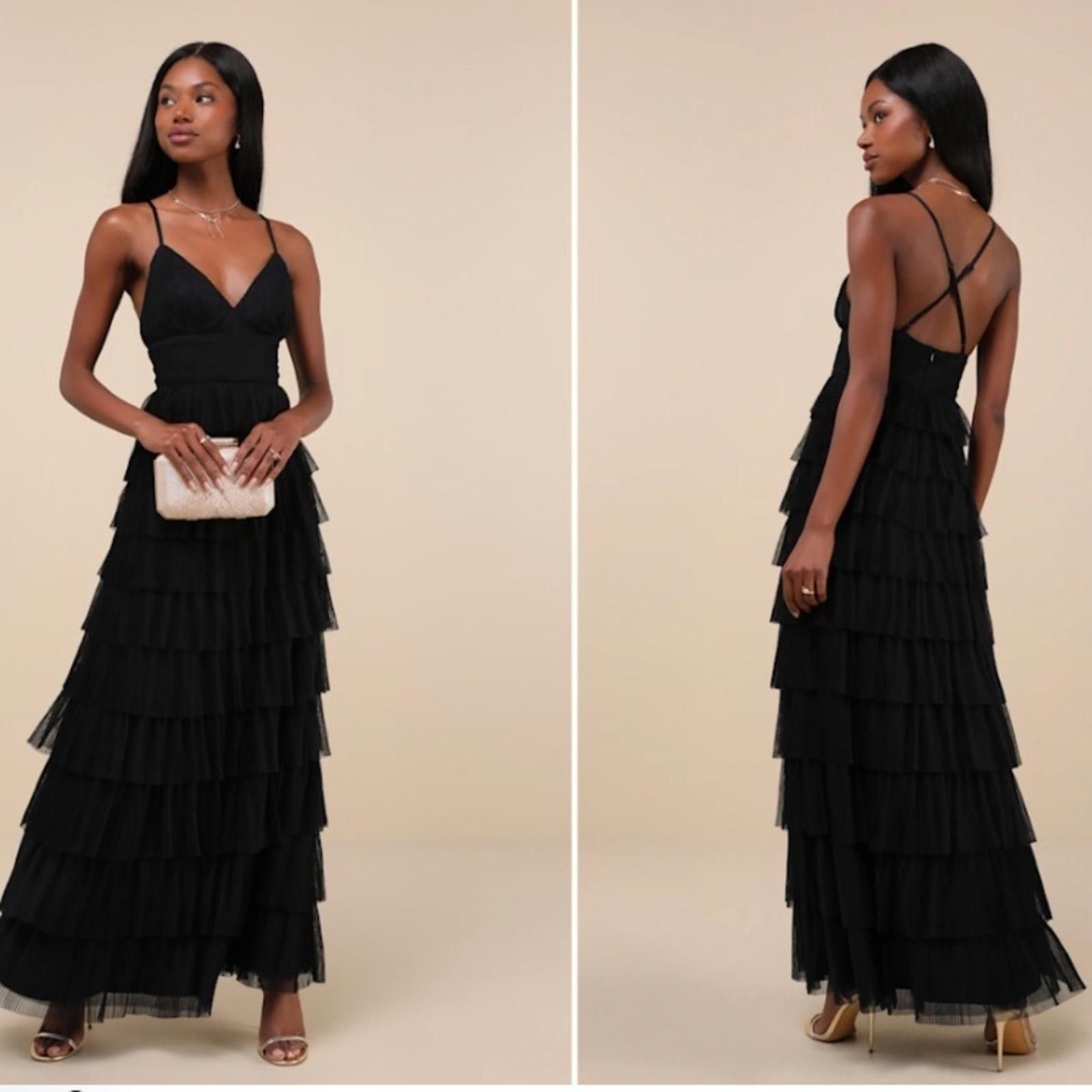 Lulus LULU's Prom Wedding Flowy Romantic Tiered Ruffle Maxi Size S / US 4 / IT 40 - 1 Thumbnail