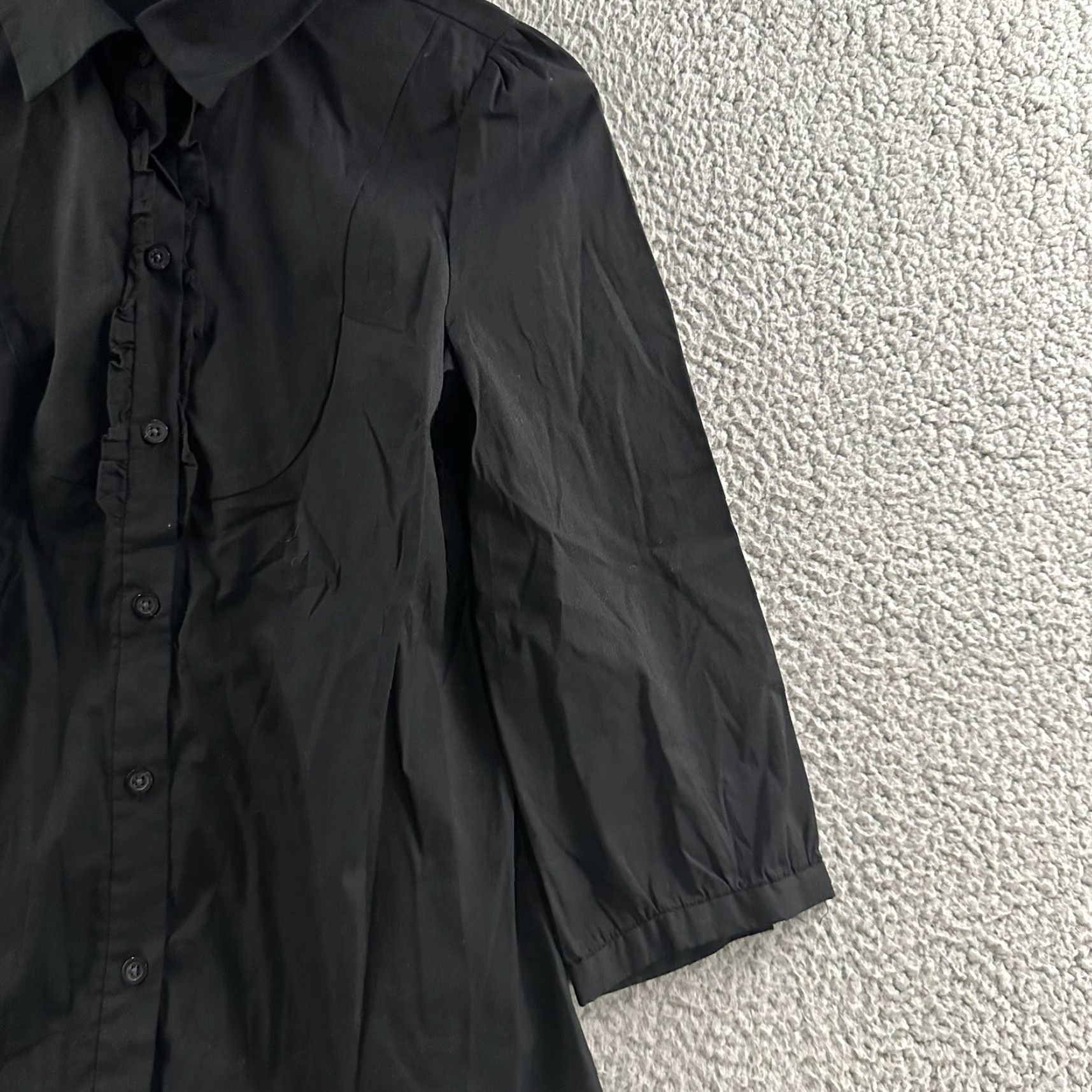 Old Navy VINTAGE? (No) — Old Navy Womens Top Black Long Sleeve Button-Up Cotton Blend Size S Size S / US 4 / IT 40 - 5 Thumbnail